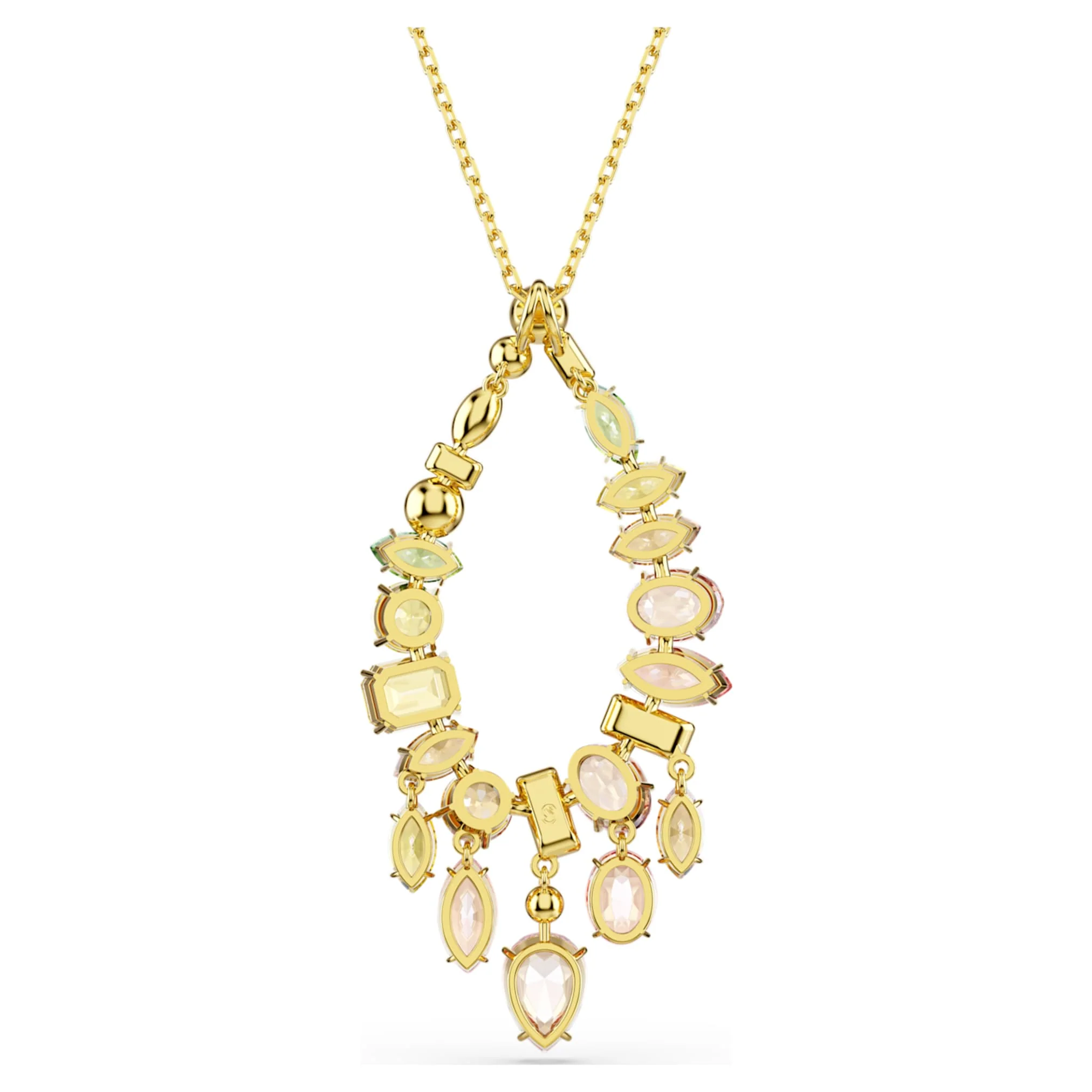 Gema pendant Mixed cuts, Multicolored, Gold-tone plated - Image 5