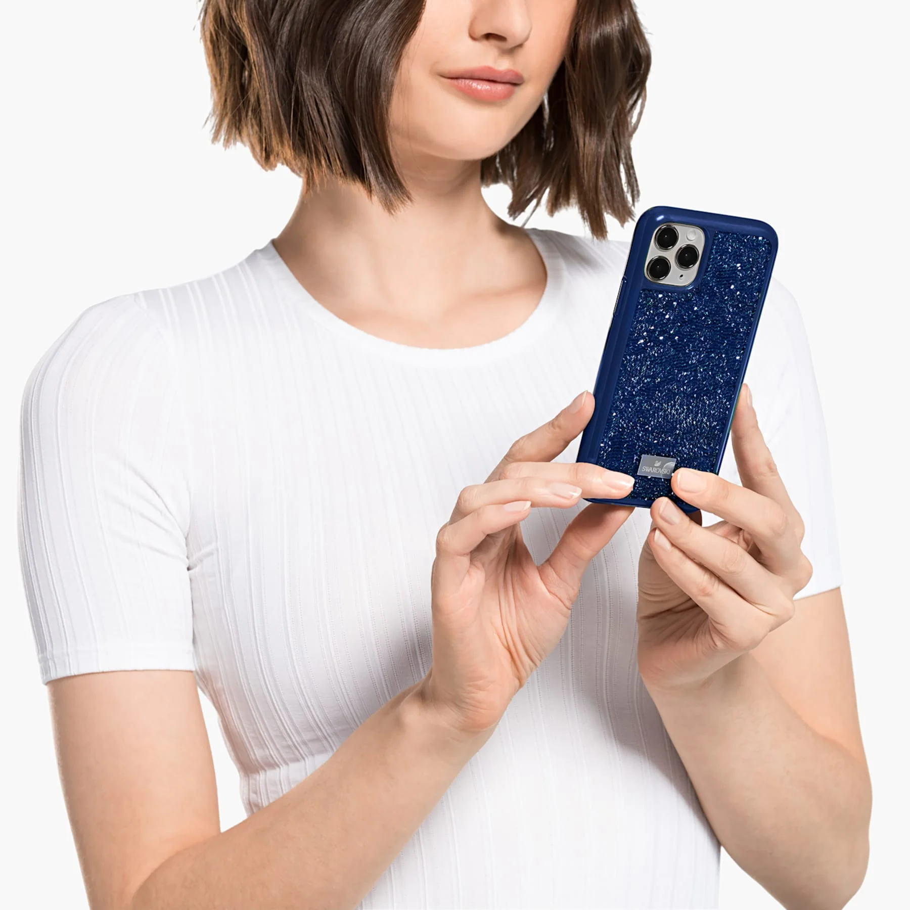 Glam Rock Smartphone Case with Bumper iPhone® 12 mini, Blue - Image 3