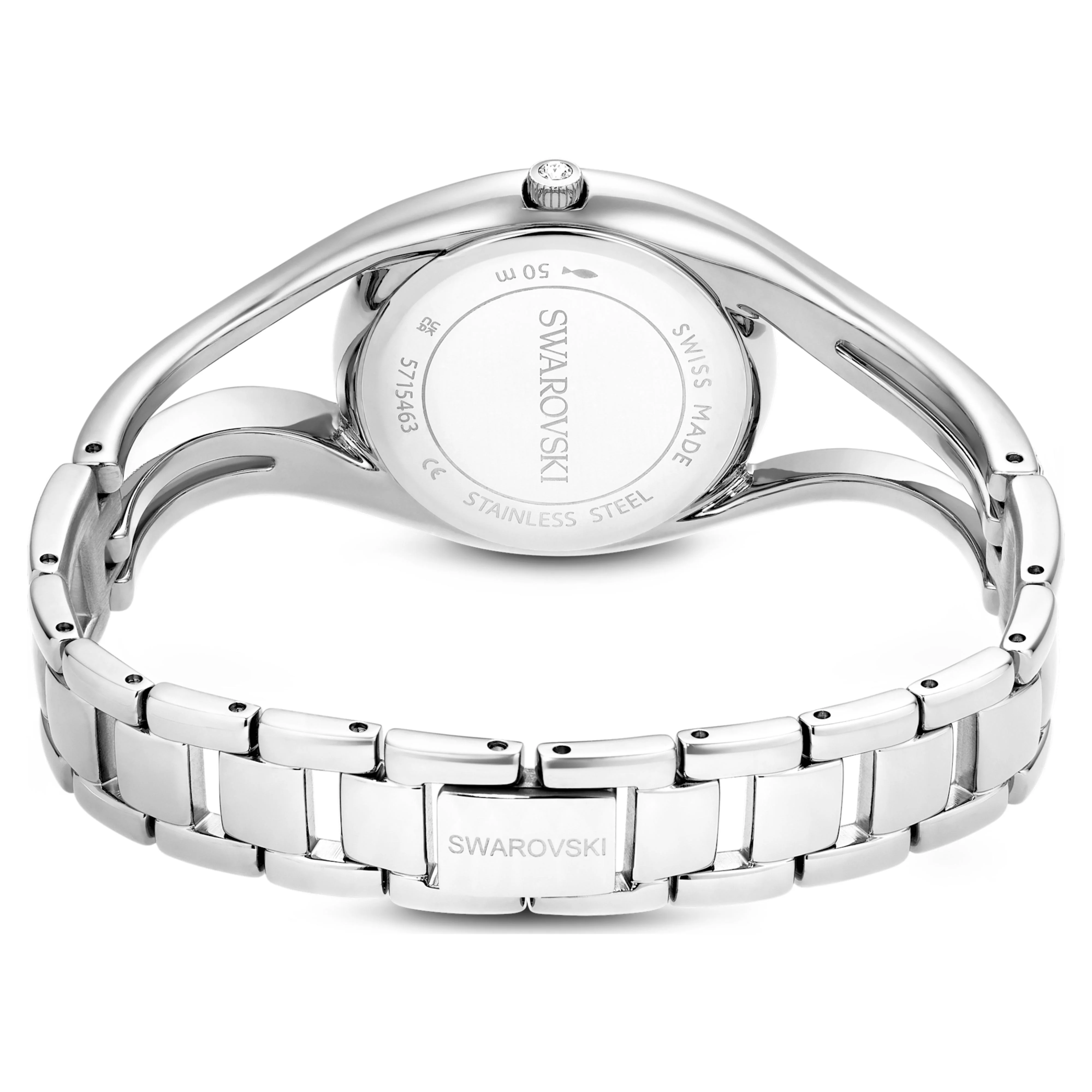 Hyperbola bangle watch Swiss Made, Metal bracelet, Blue, Stainless steel - Image 3