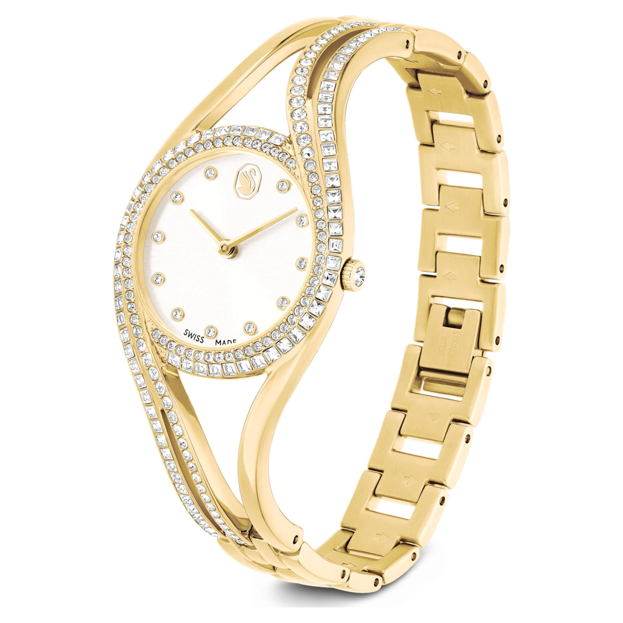 Hyperbola bangle watch Swiss Made, Metal bracelet, Gold tone, Gold-tone finish - Image 2