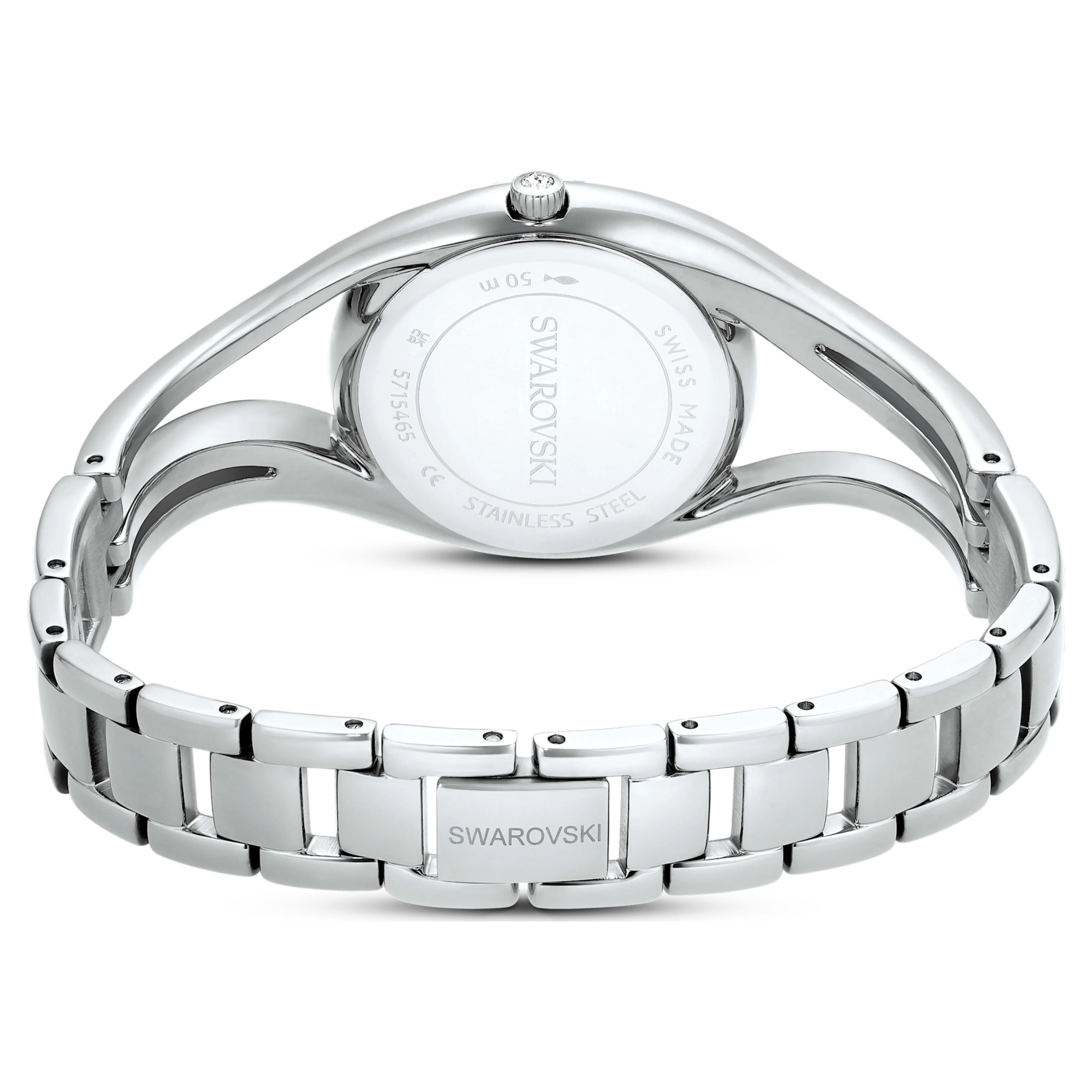 Hyperbola bangle watch Swiss Made, Metal bracelet, Silver tone, Stainless steel - Image 3