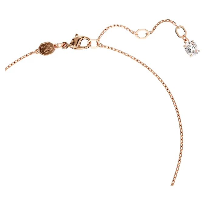 Hyperbola pendant Heart, White, Rose gold-tone plated - Image 3