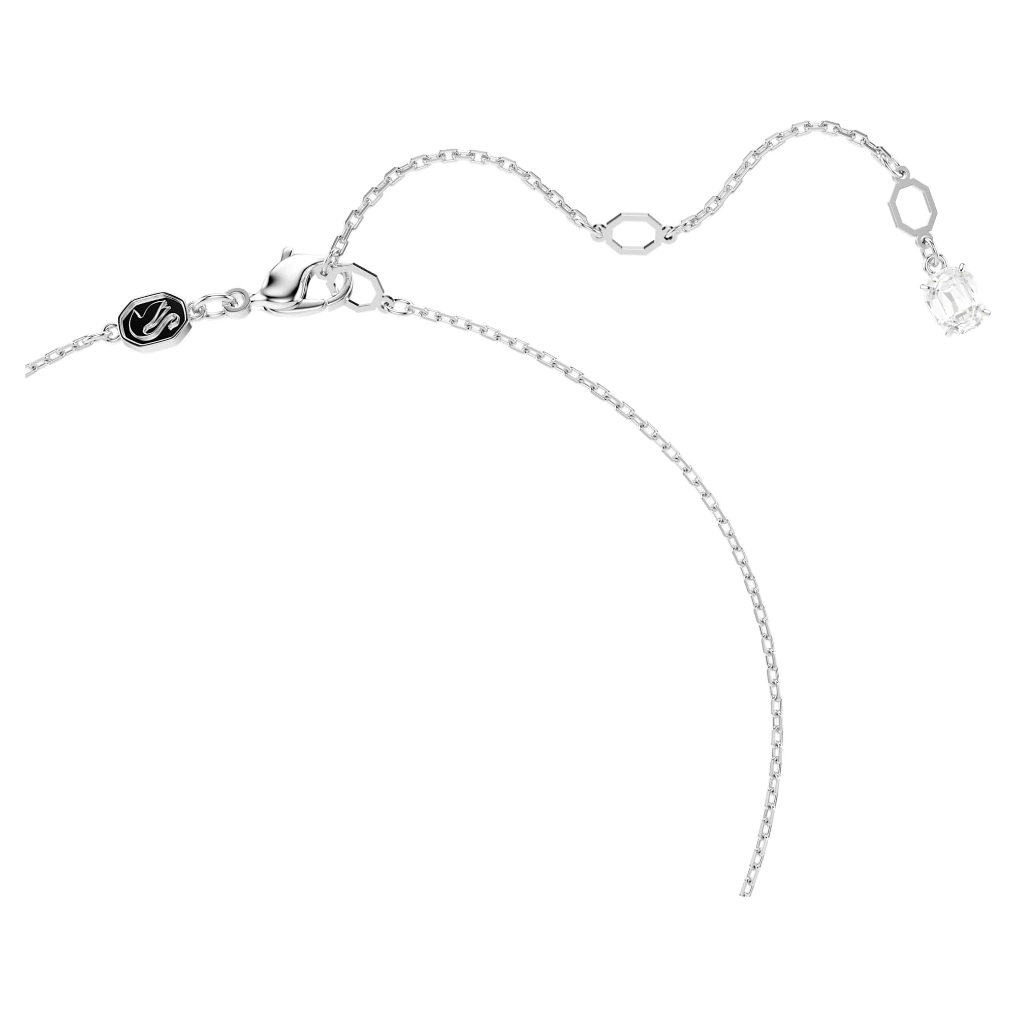 Hyperbola pendant Mixed cuts, White, Mixed metal finish - Image 3