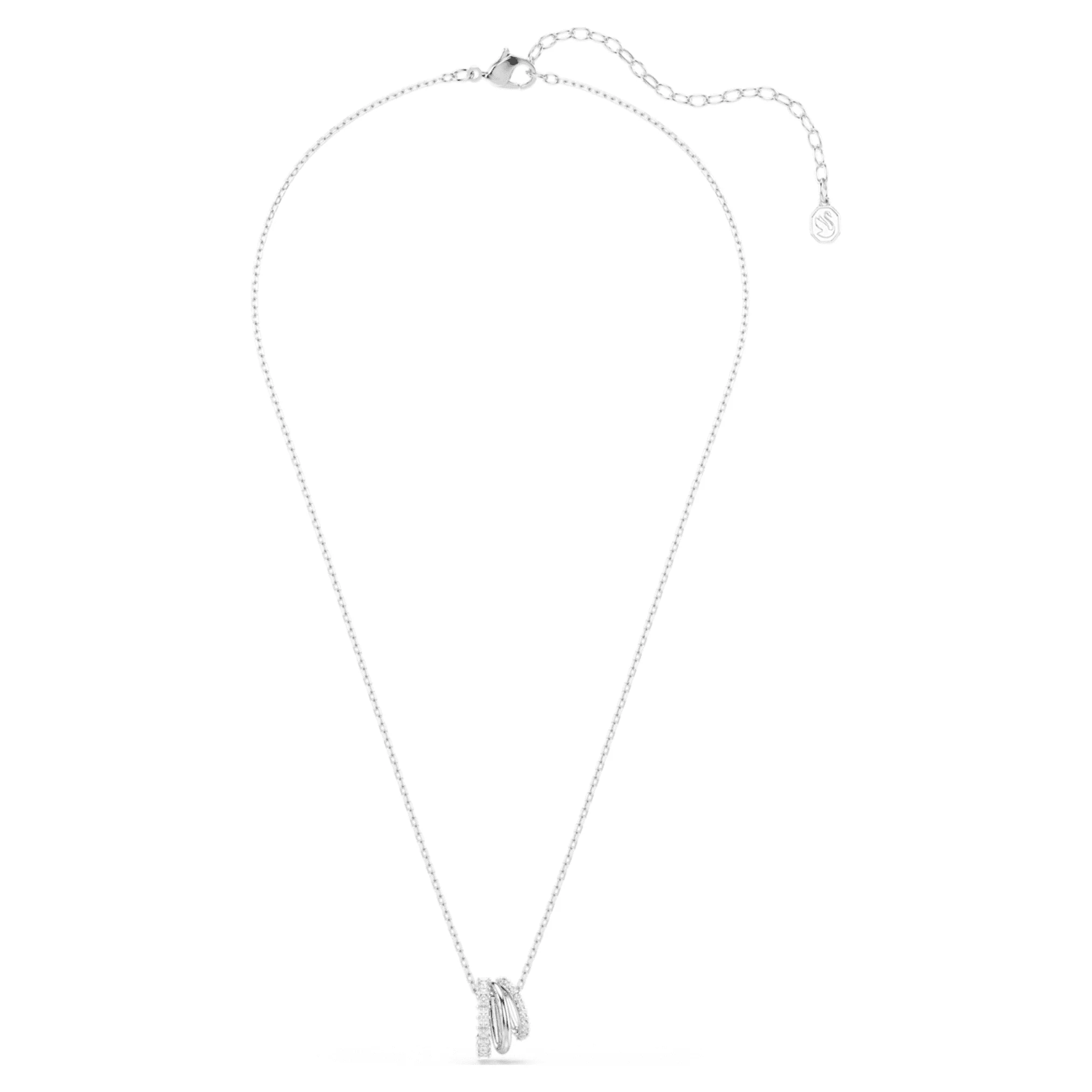 Hyperbola pendant Round cut, White, Rhodium plated - Image 2