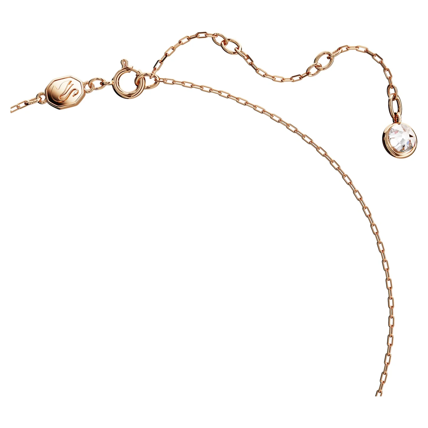 Iconic Swan pendant Swan, Small, White, Rose gold-tone plated - Image 3