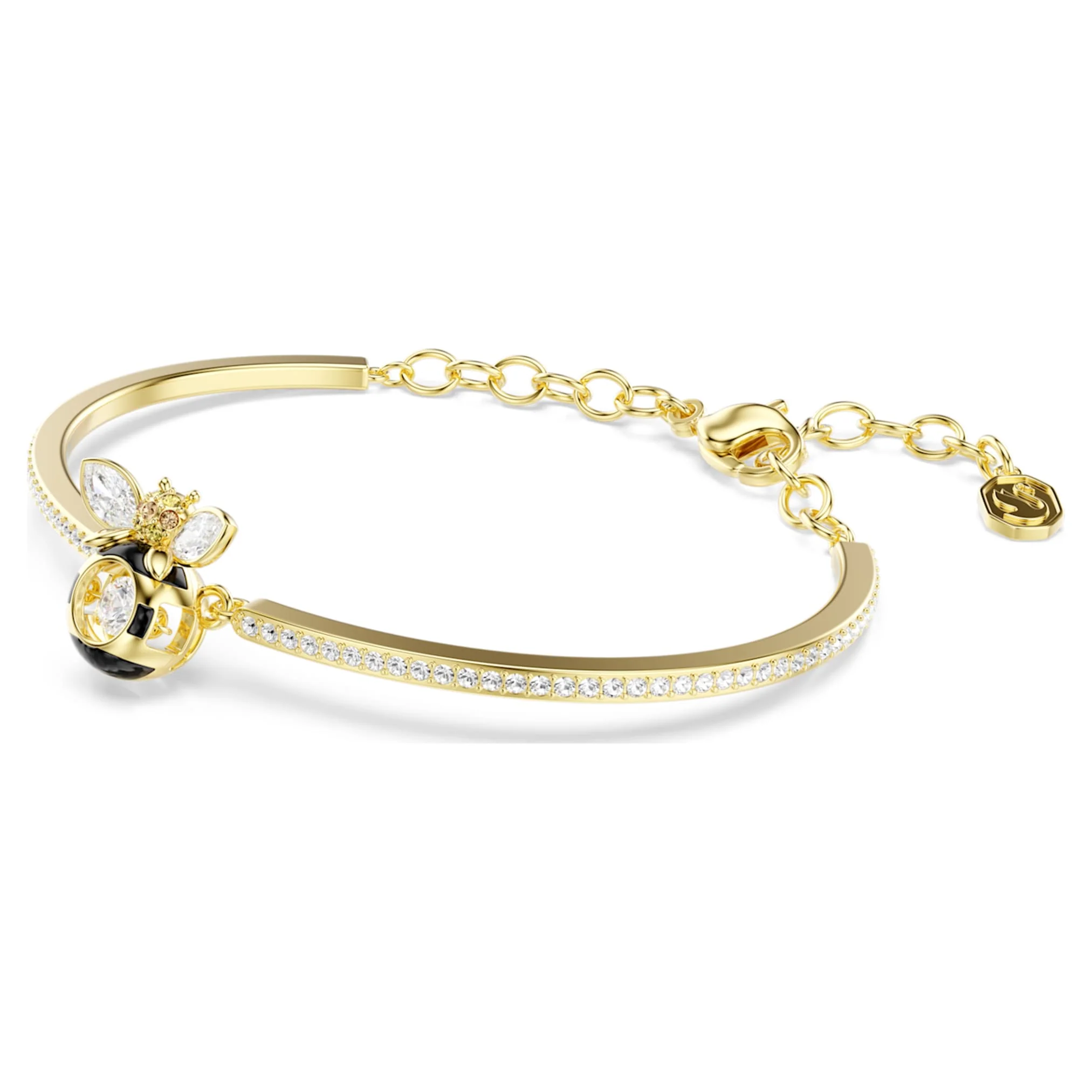 Idyllia bracelet Mixed cuts, Bee, Multicolored, Gold-tone plated - Image 2