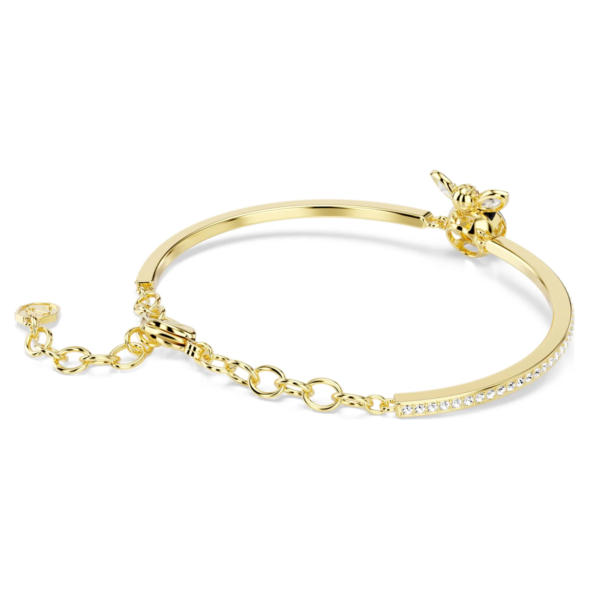Idyllia bracelet Mixed cuts, Bee, Multicolored, Gold-tone plated - Image 5