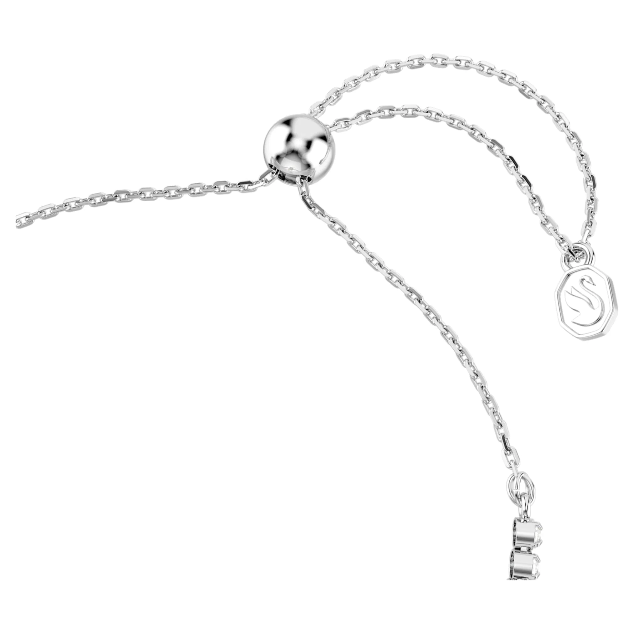 Idyllia bracelet Mixed cuts, Heart with arrow, White, Rhodium plated - Image 3