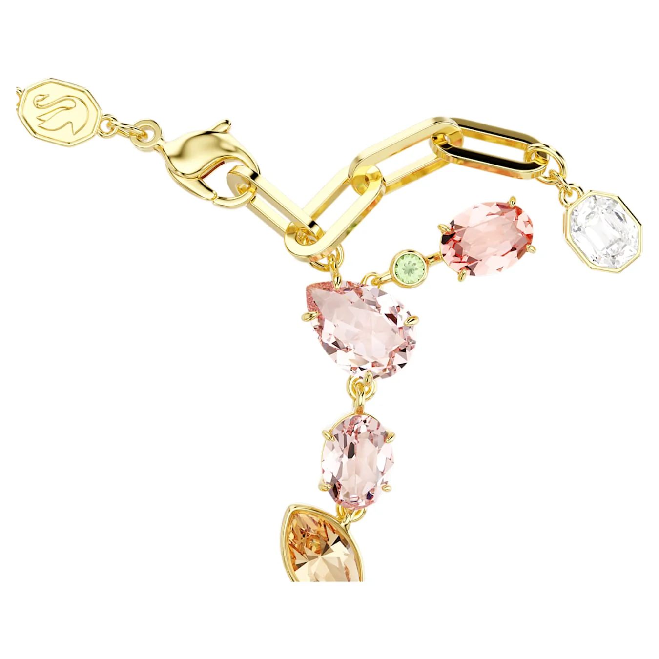 Idyllia bracelet Mixed cuts, Mixed motifs, Multicolored, 18K gold finish - Image 3