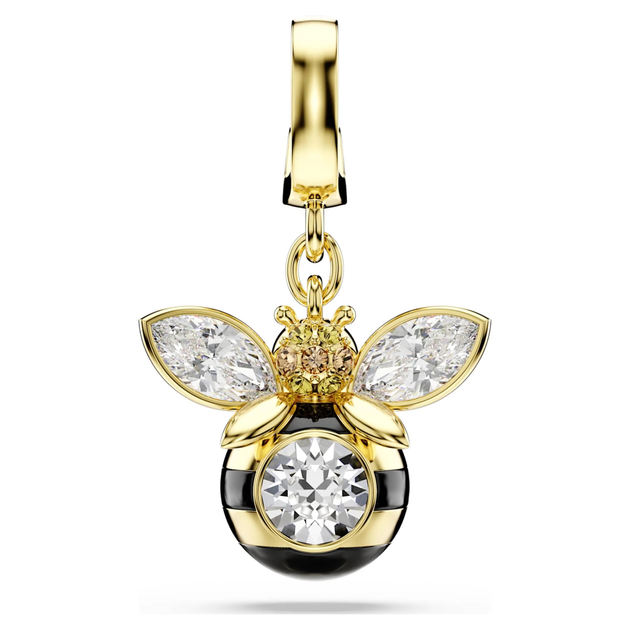 Idyllia charm Mixed cuts, Bee, Multicolored, Gold-tone plated
