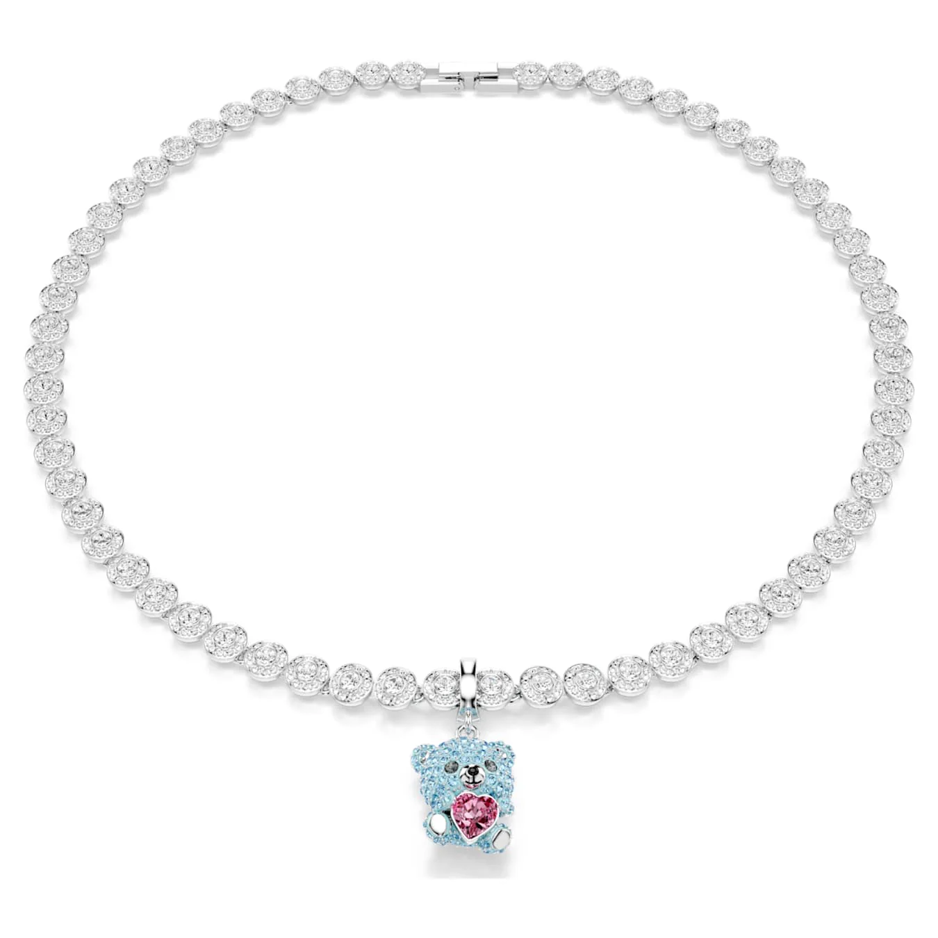 Idyllia charm Mixed cuts, Teddy, Blue, Rhodium plated - Image 5