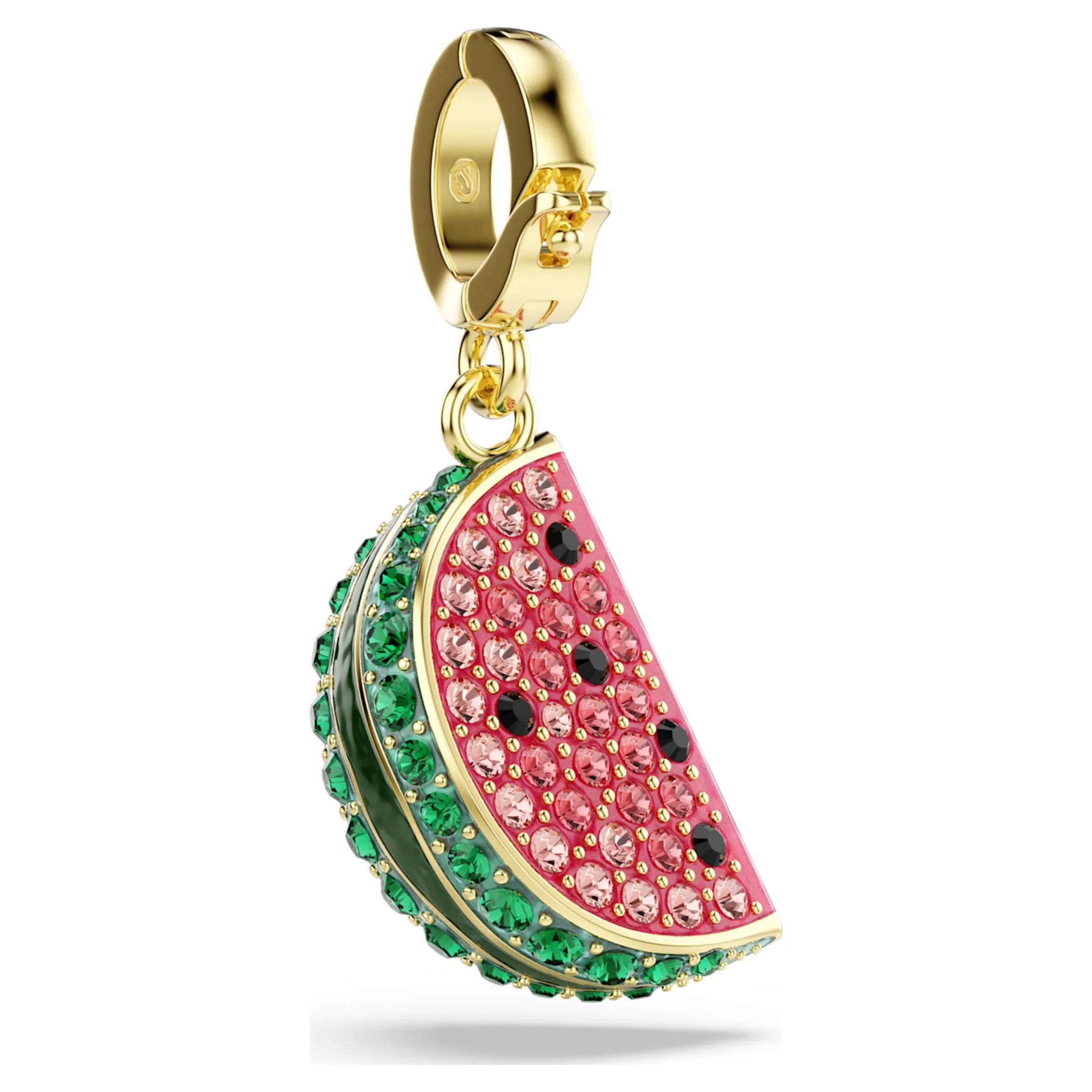 Idyllia charm Mixed cuts, Watermelon, Multicolored, Gold-tone plated - Image 5