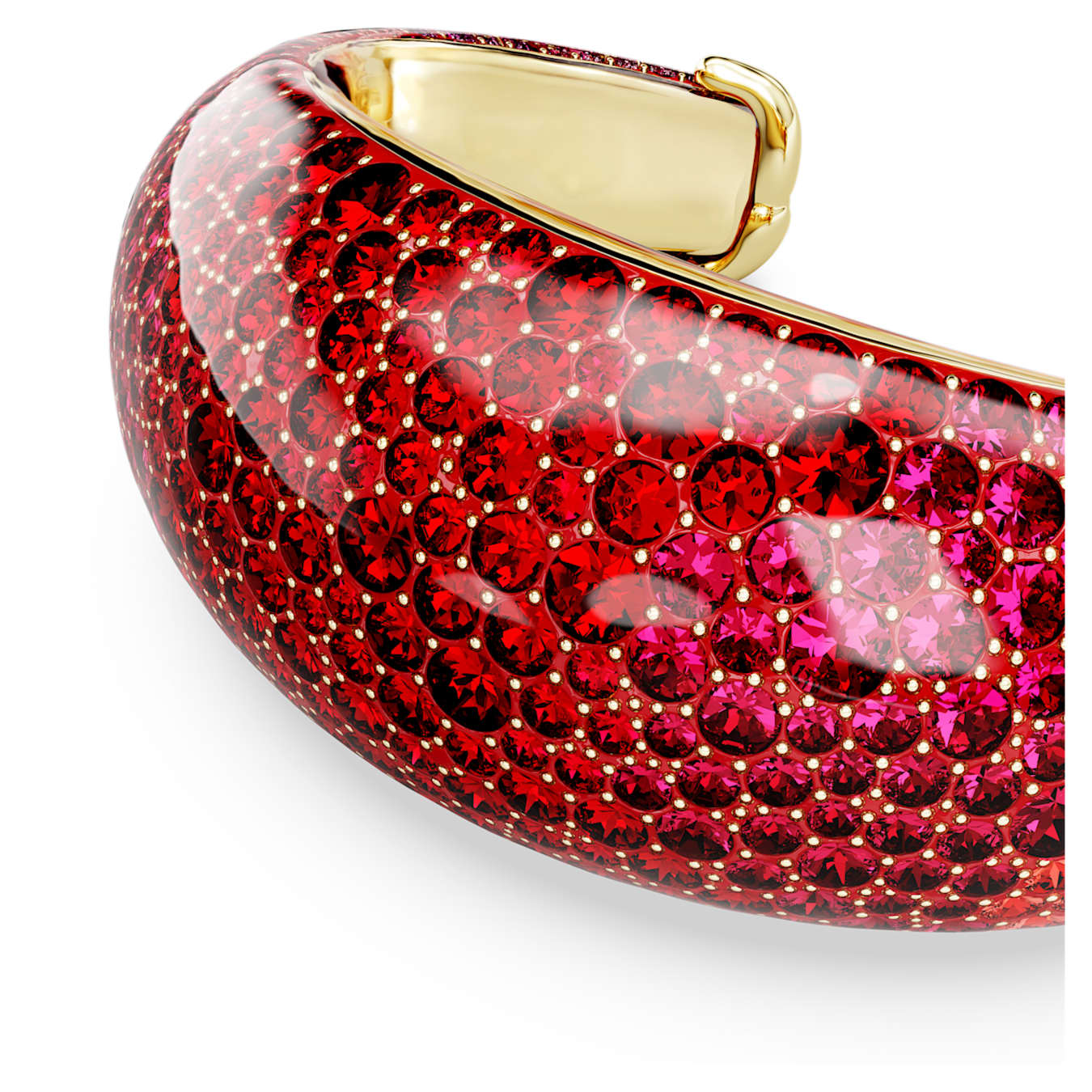 Idyllia cuff Red, Gold-tone plated - Image 2