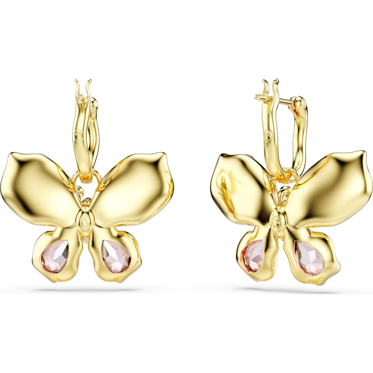 Idyllia drop earrings, Mixed cuts, Pavé, Butterfly, Multicolored, Mixed metal finish - Image 4