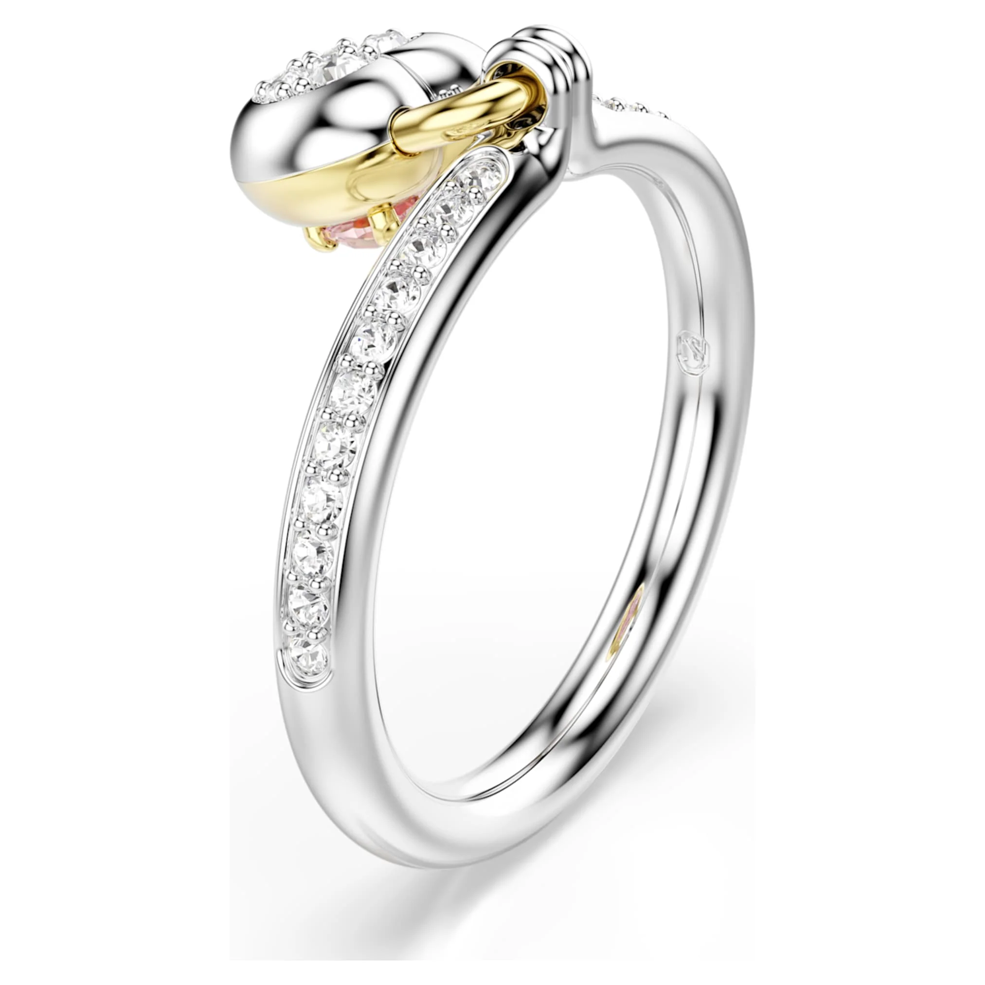 Idyllia motif ring Mixed cuts, Heart, Pink, Mixed metal finish - Image 3
