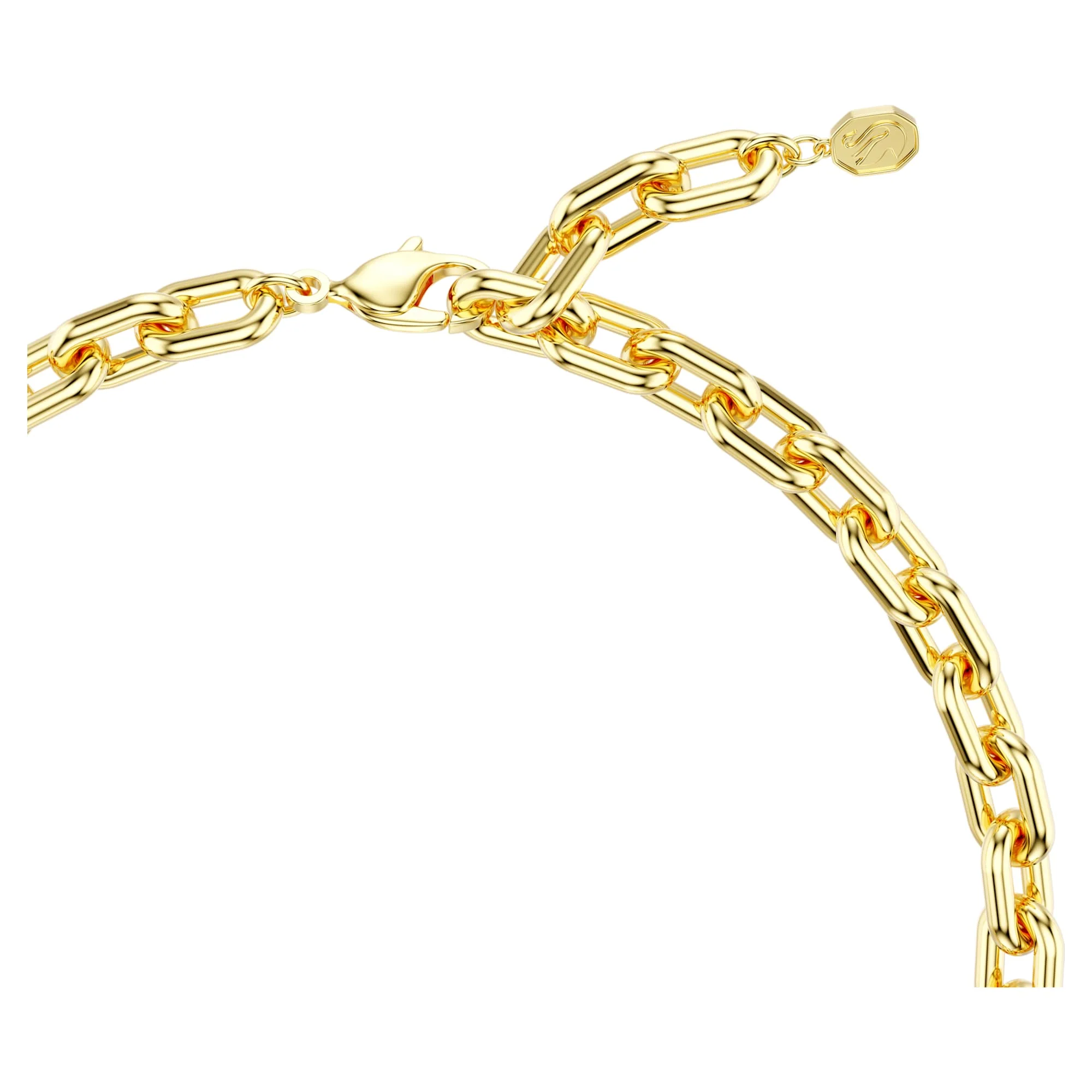 Idyllia necklace Mixed cuts, Flower, Multicolored, Gold-tone plated - Image 3