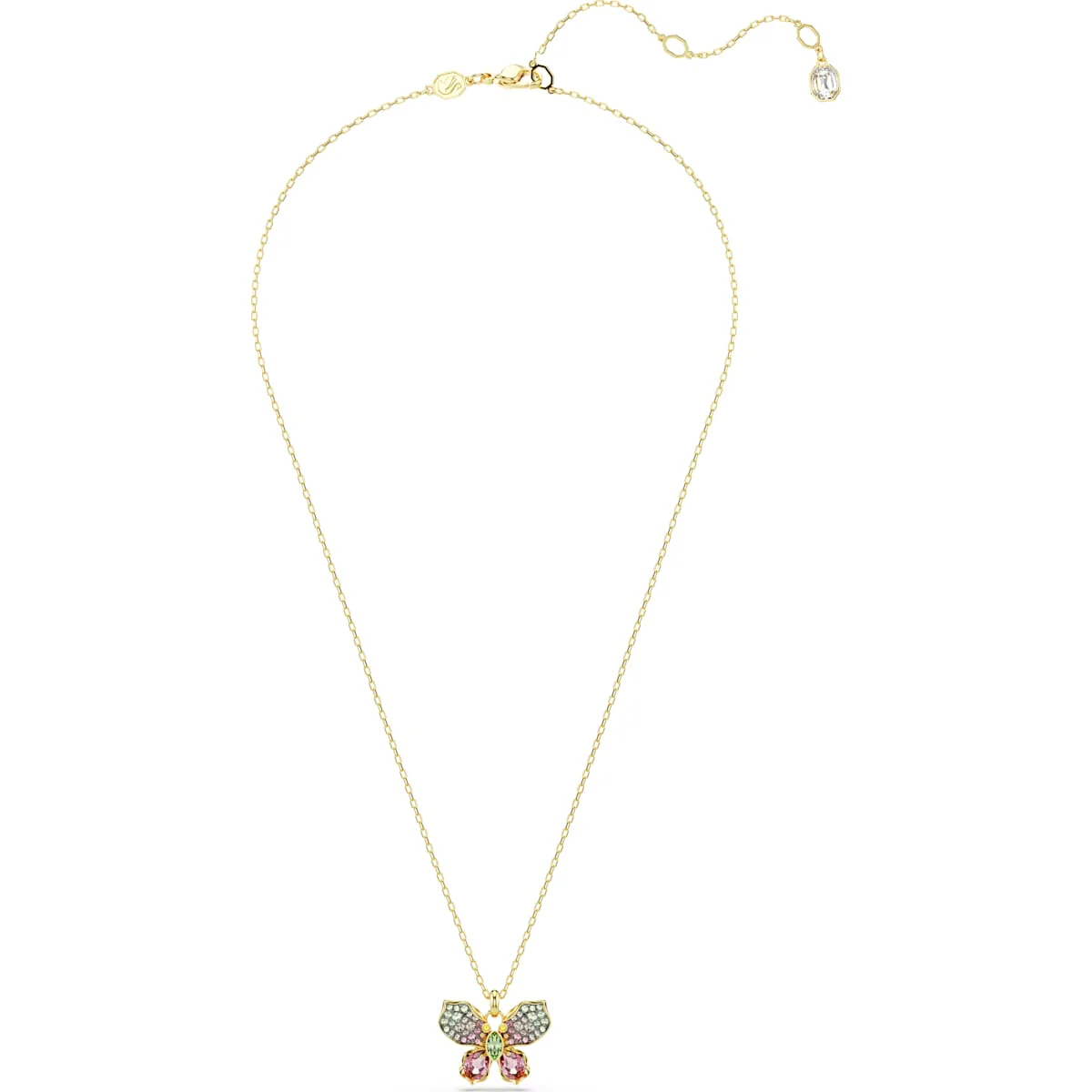 Idyllia pendant, Mixed cuts, Pavé, Butterfly, Multicolored, Mixed metal finish - Image 2