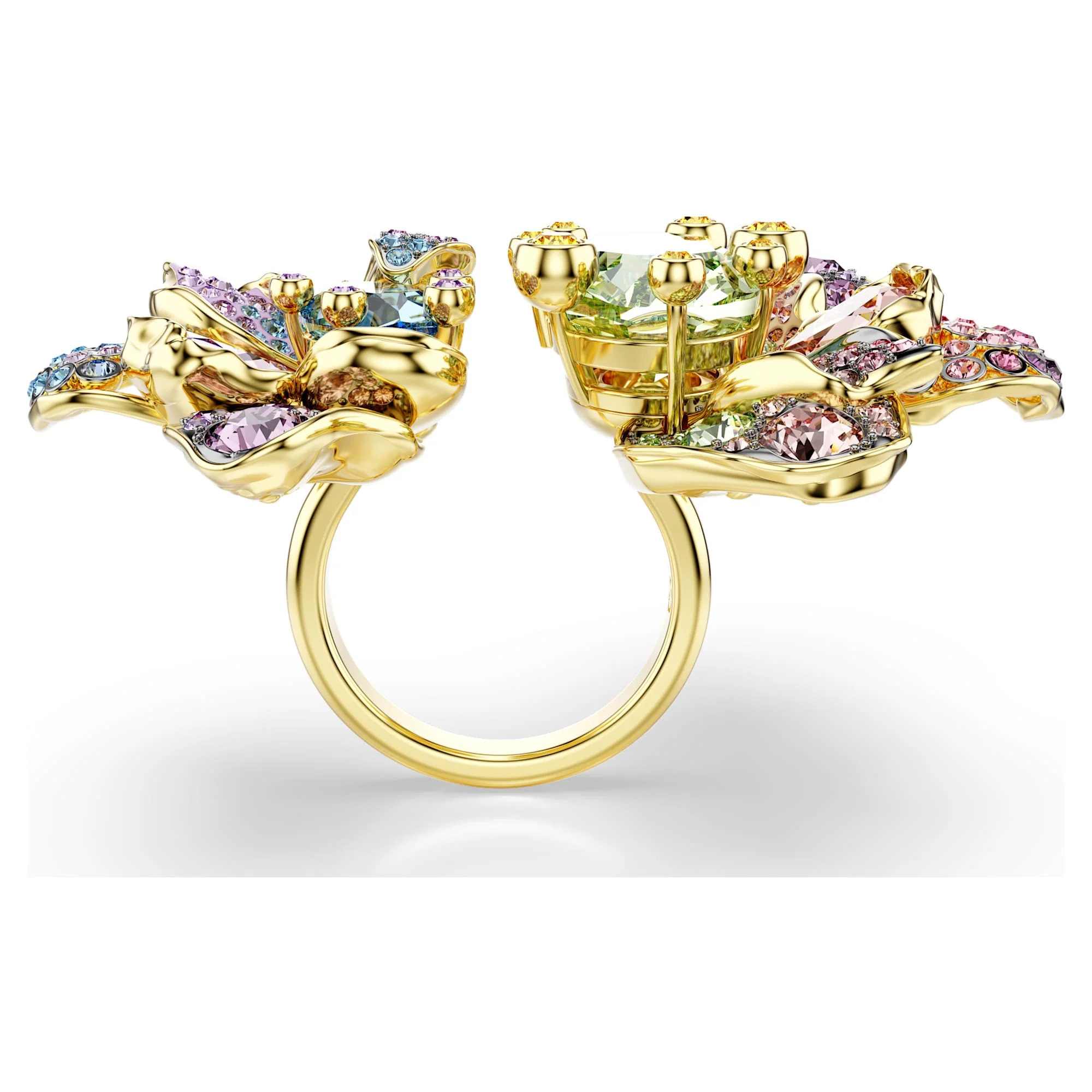 Idyllia ring Mixed cuts, Pavé, Flower, Multicolored, Mixed metal finish - Image 3