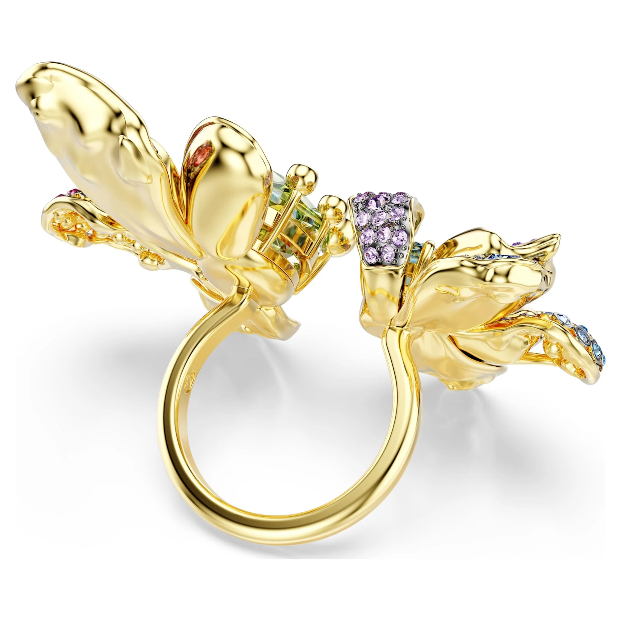 Idyllia ring Mixed cuts, Pavé, Flower, Multicolored, Mixed metal finish - Image 4