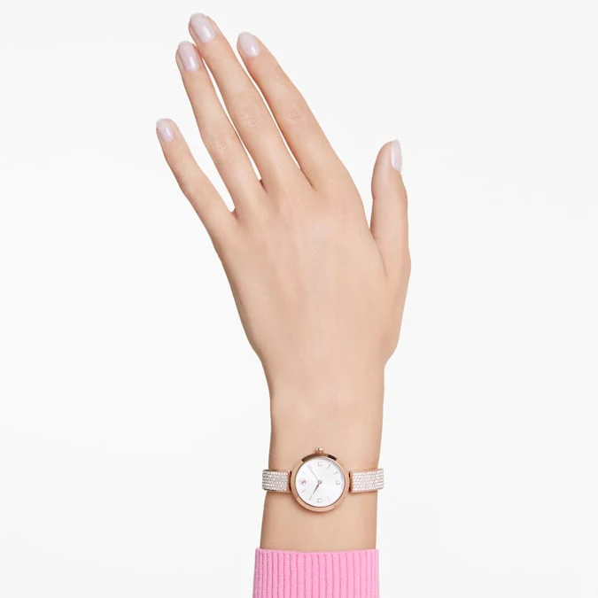 Illumina watch Swiss Made, Metal bracelet, Rose gold tone, Rose gold-tone finish - Image 7