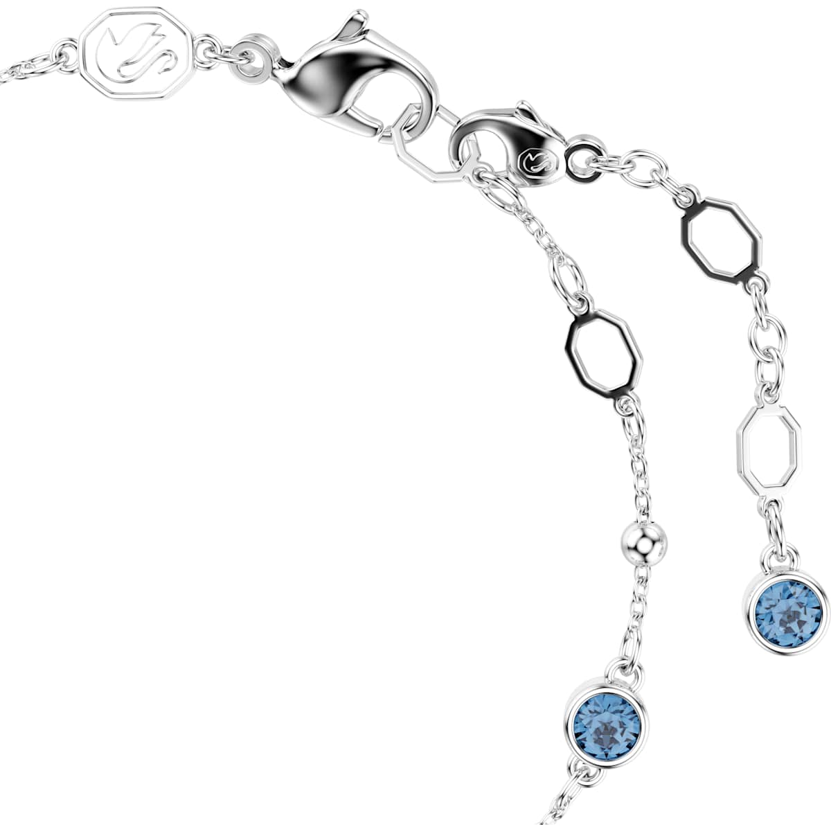 Imber bracelet, Round cut, Blue, Rhodium plated - Image 3