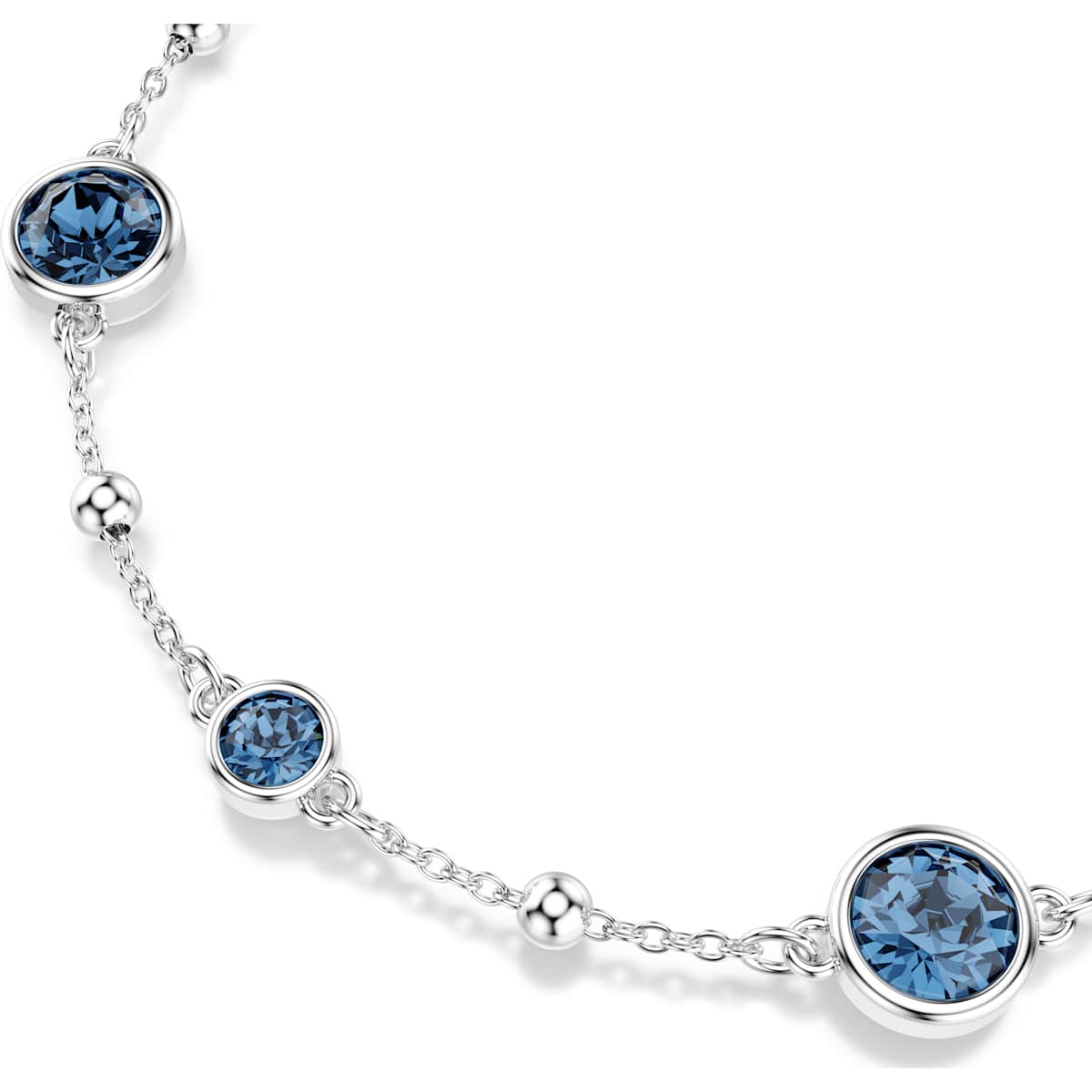 Imber bracelet, Round cut, Blue, Rhodium plated - Image 4