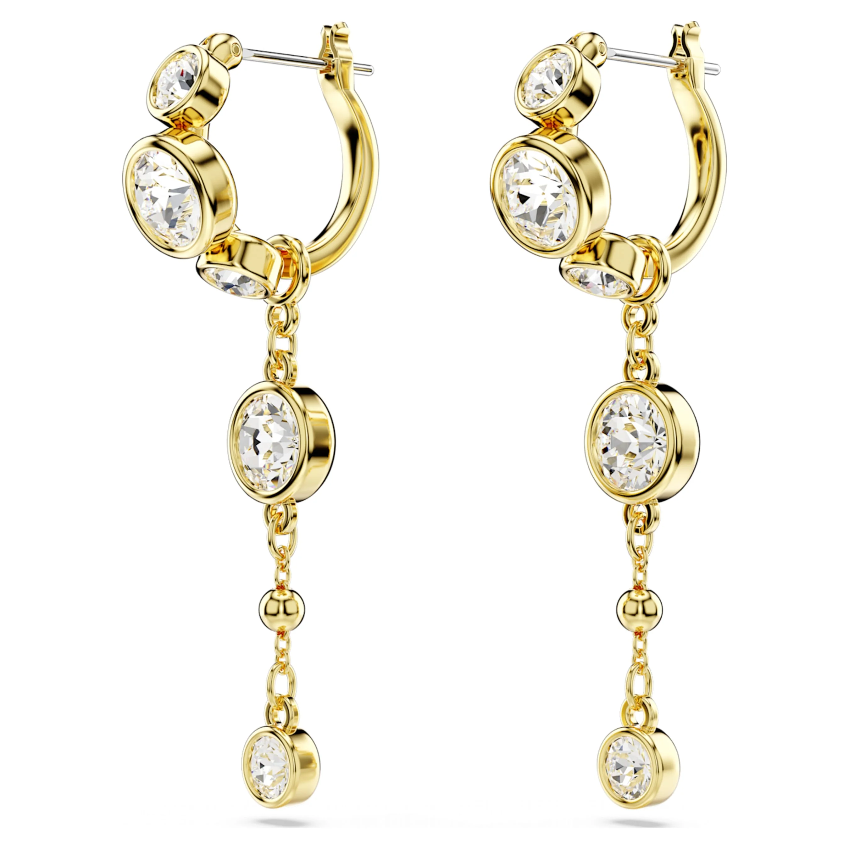 Imber drop earrings Round cut, White, Mixed metal finish - Image 3