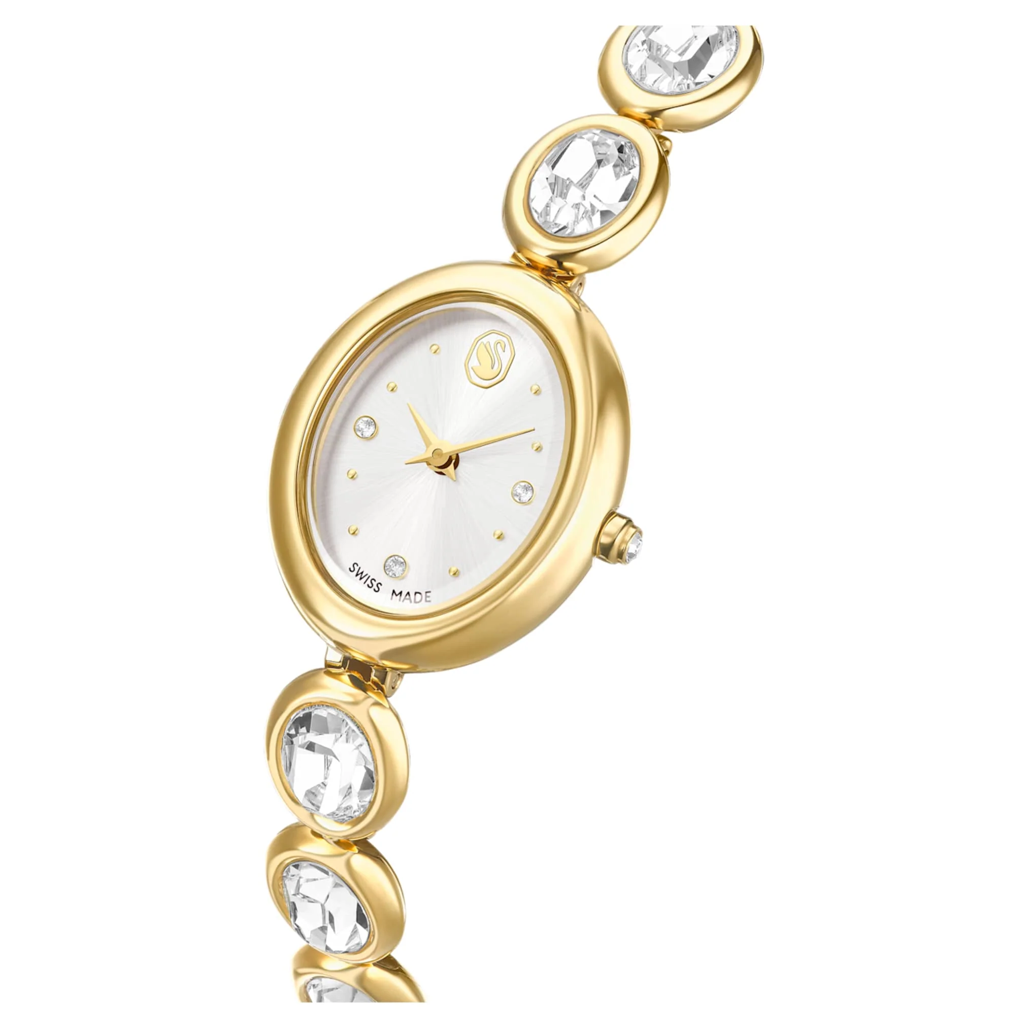 Imber oval watch Swiss Made, Metal bracelet, Gold tone, Gold-tone finish - Image 4