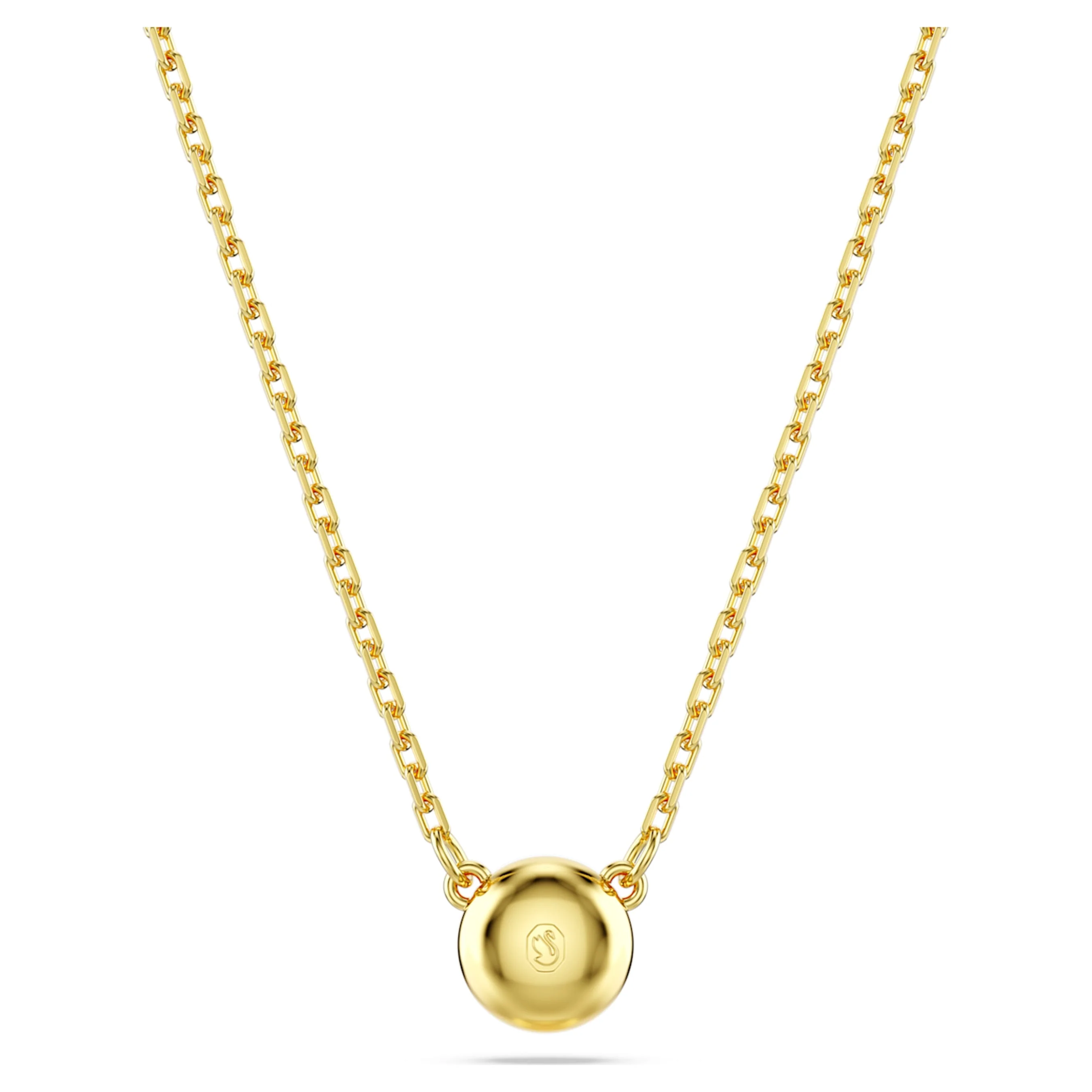Imber pendant Round cut, White, Gold-tone plated - Image 4