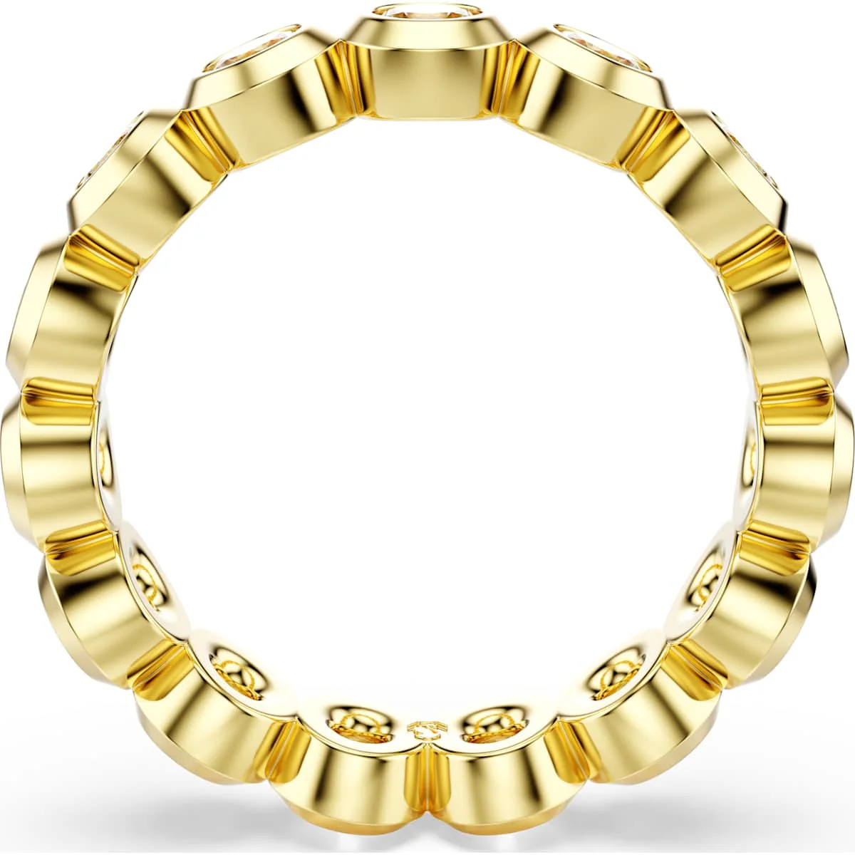 Imber ring, Round cut, White, Gold-tone plated - Image 3