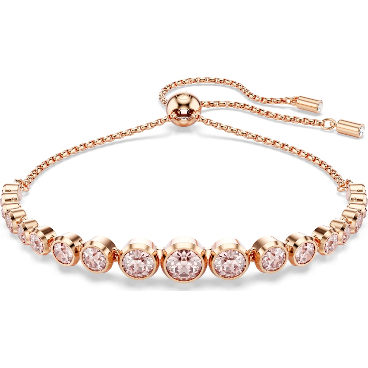 Imber Tennis bracelet Mixed round cuts, Pink, Rose gold-tone plated