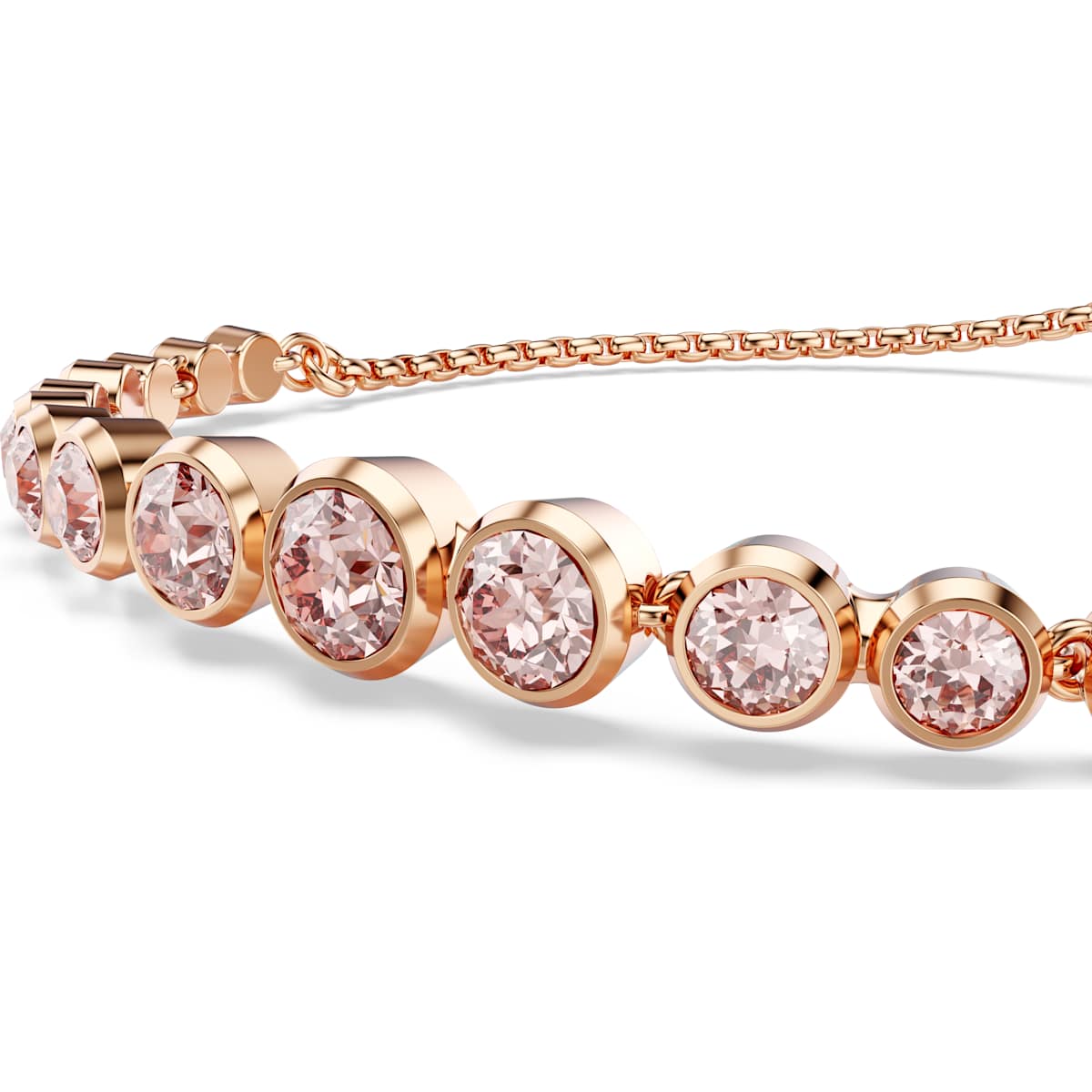 Imber Tennis bracelet Mixed round cuts, Pink, Rose gold-tone plated - Image 4