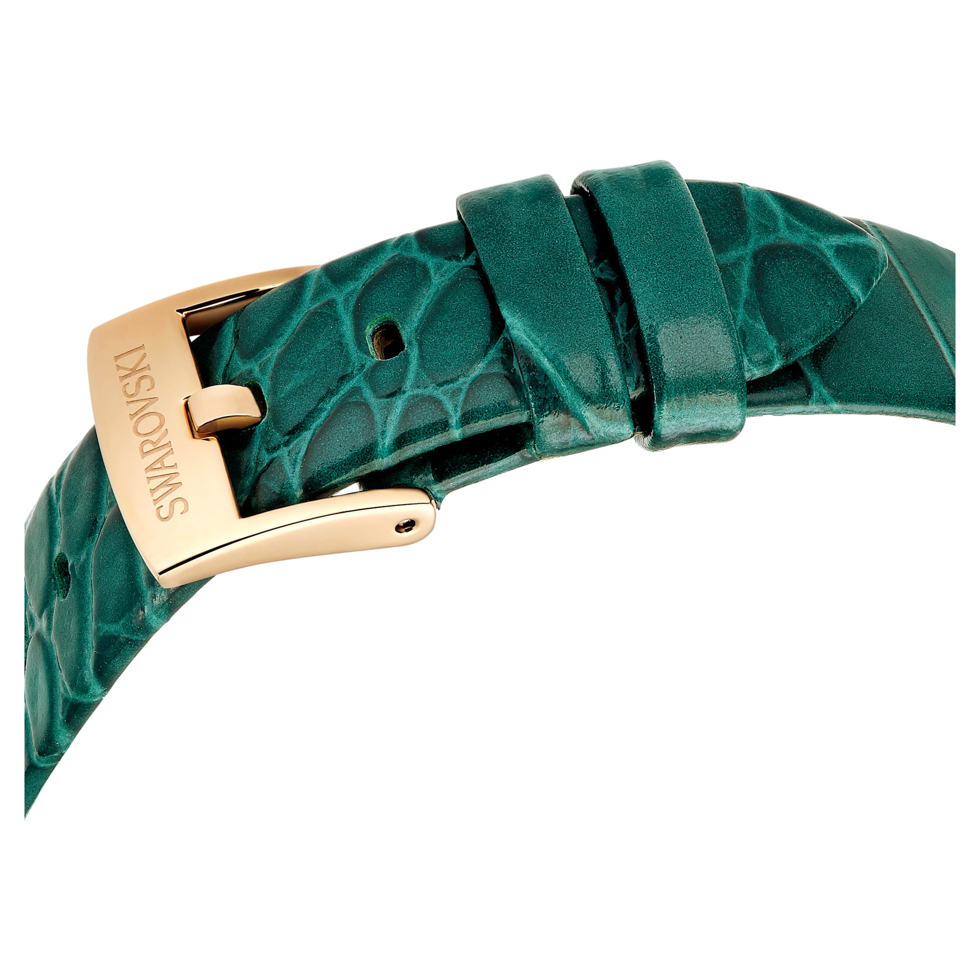 Imber watch Swiss Made, Leather strap, Green, Rose gold-tone finish - Image 7