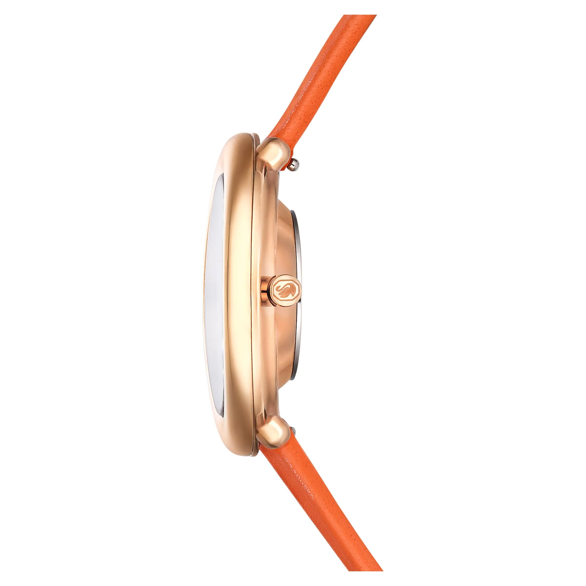 Imber watch Swiss Made, Leather strap, Orange, Rose gold-tone finish - Image 6
