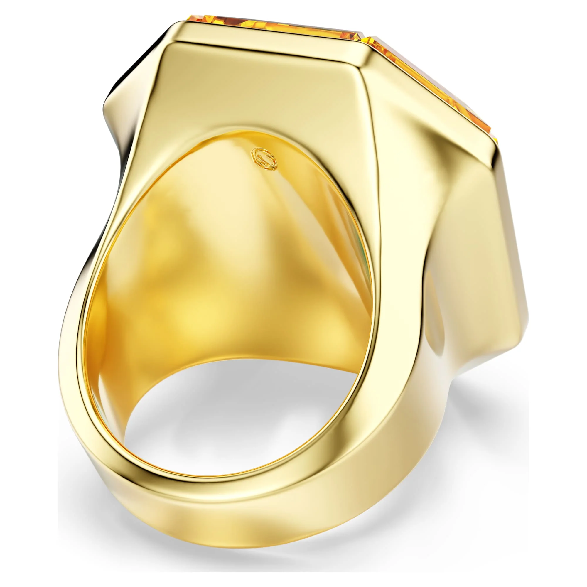 Lucent cocktail ring Octagon shape, Yellow, Gold-tone plated - Image 4