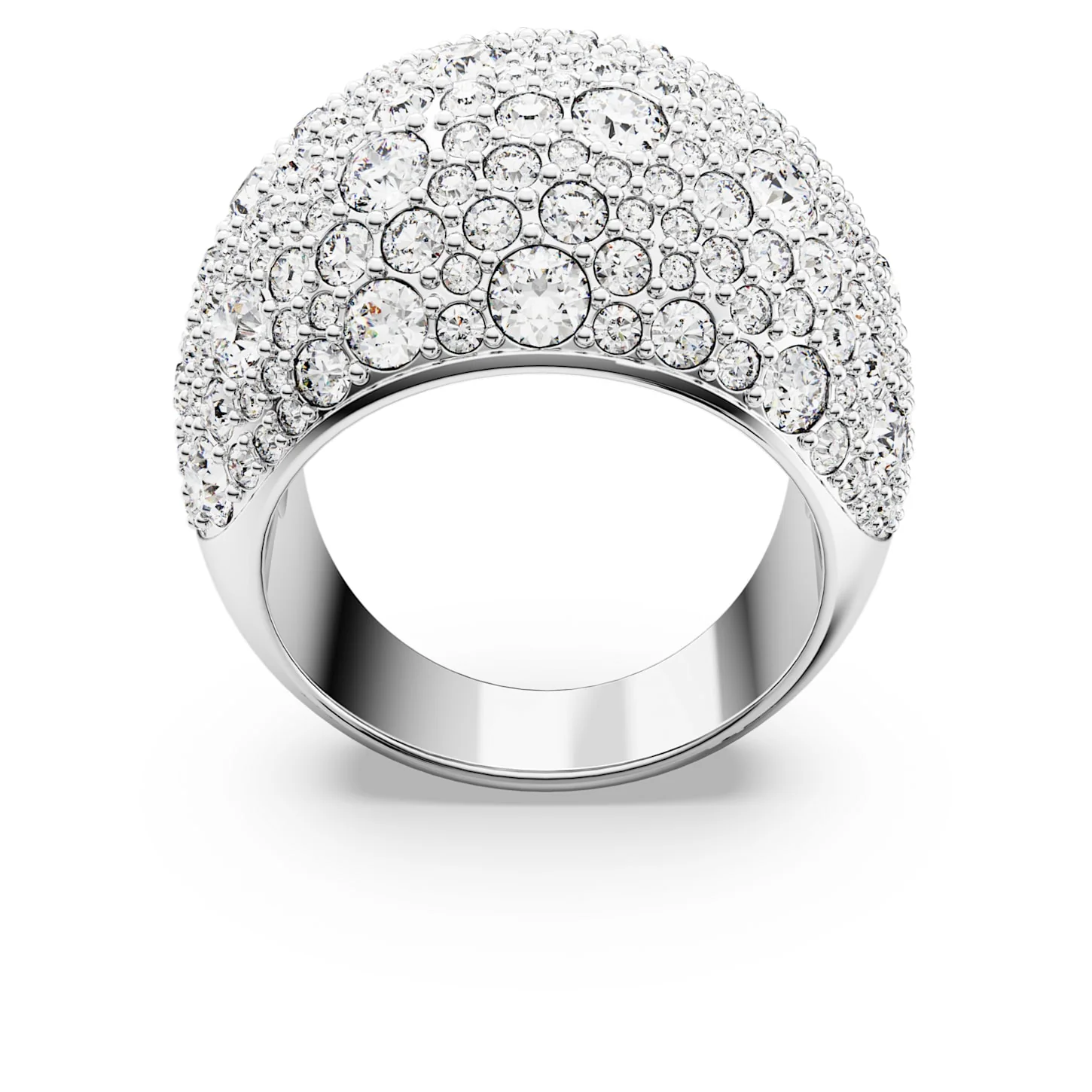 Luna cocktail ring Moon, White, Rhodium plated - Image 4