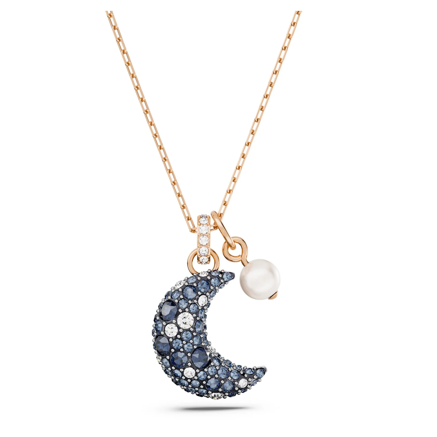 Luna pendant Moon, Multicolored, Rose gold-tone plated