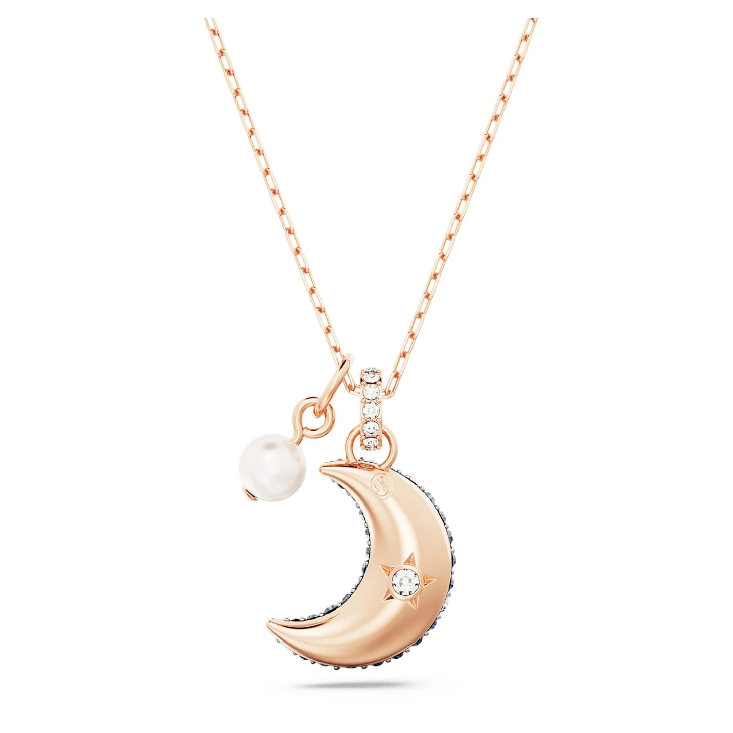 Luna pendant Moon, Multicolored, Rose gold-tone plated - Image 4