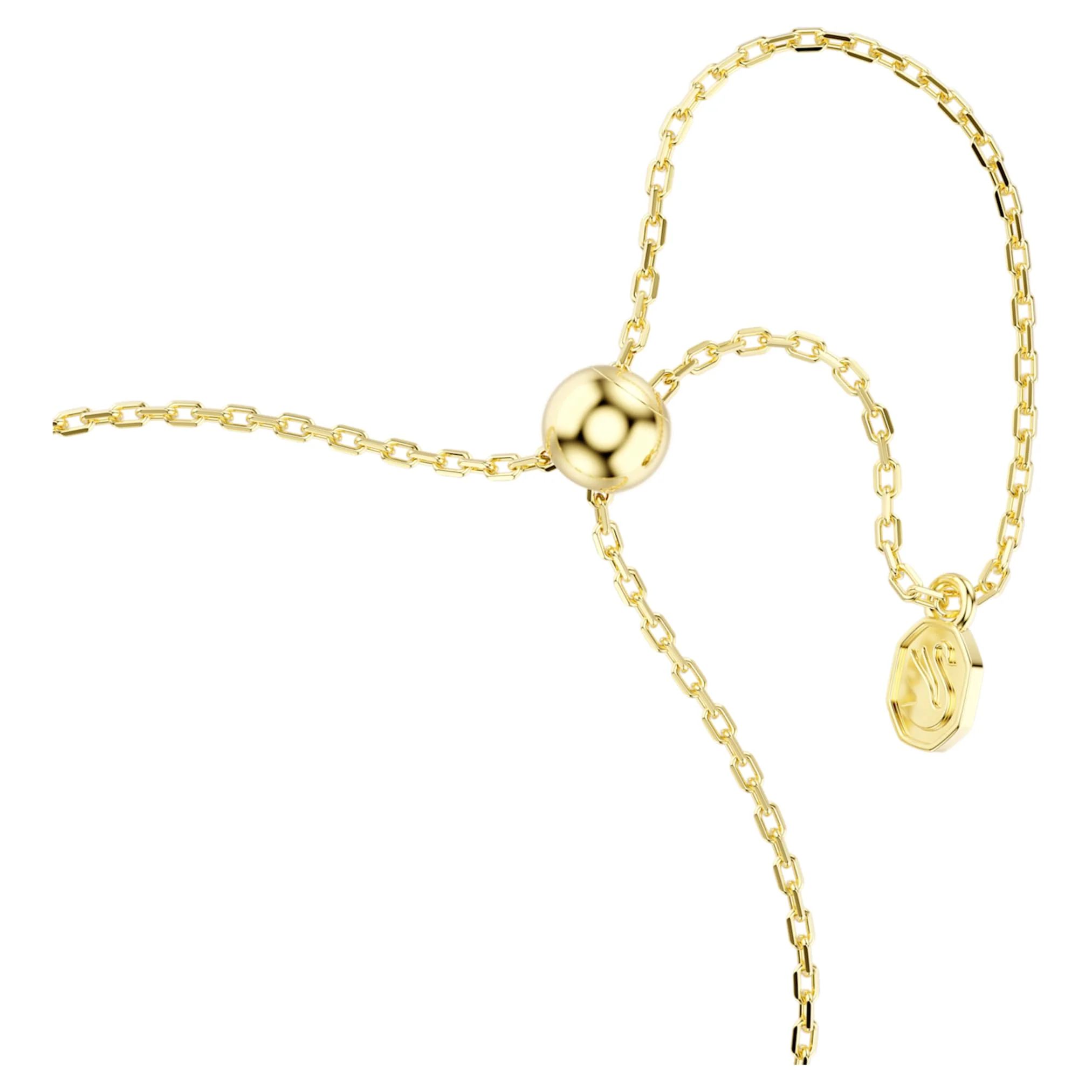 Magic bracelet Mixed cuts, Snowflake, White, 18K gold finish - Image 3