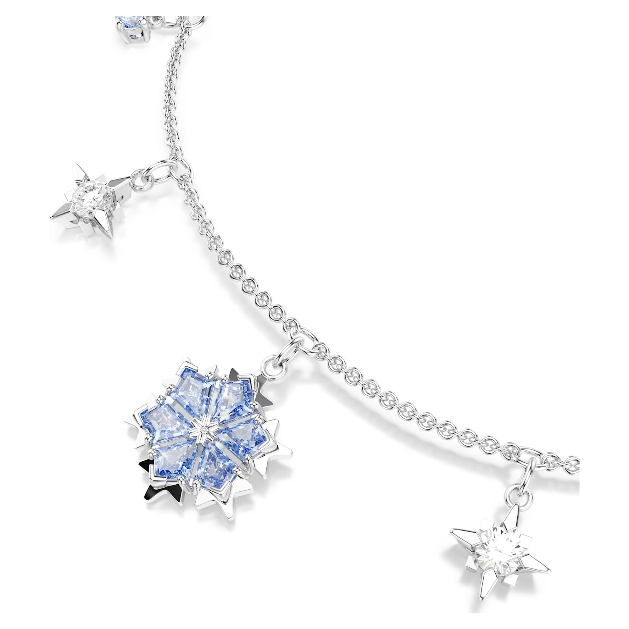 Magic bracelet Snowflake, Blue, Rhodium plated - Image 4