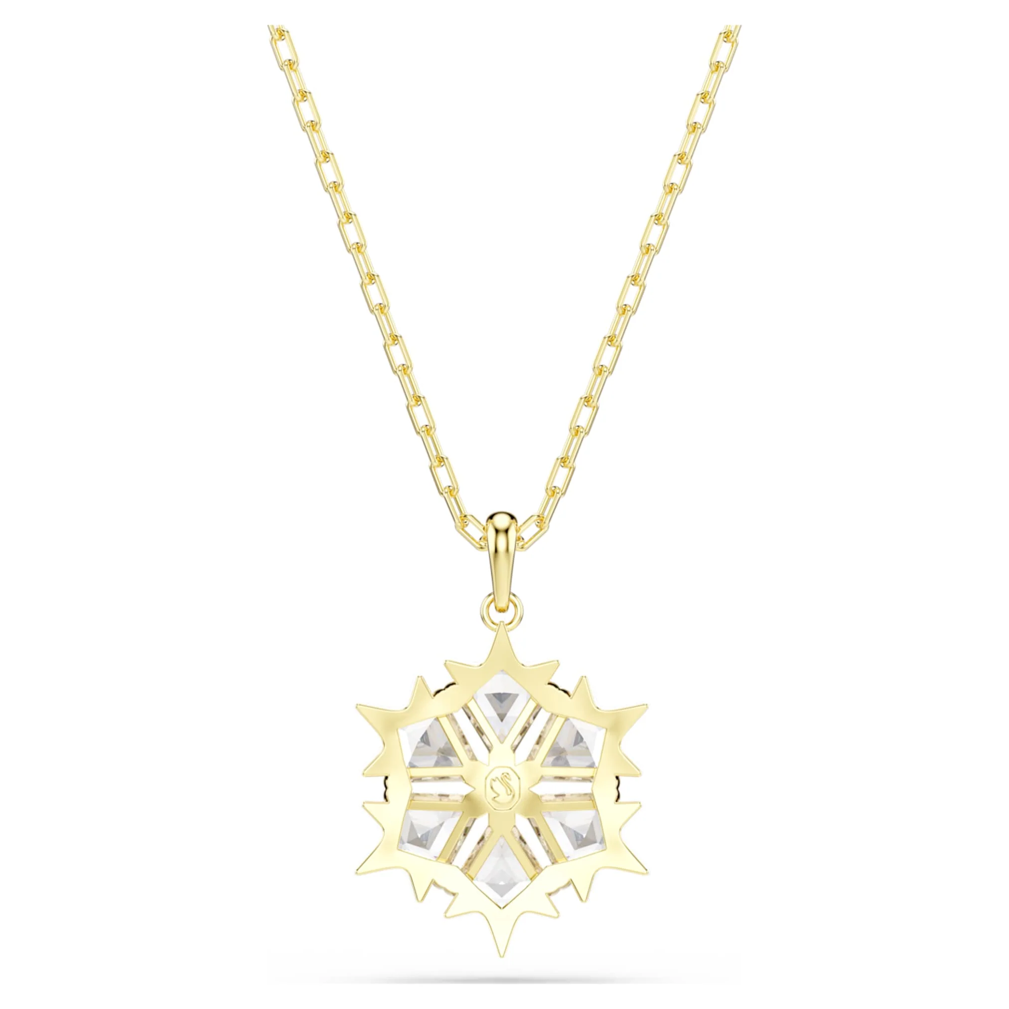 Magic pendant Mixed cuts, Snowflake, White, 18K gold finish - Image 5