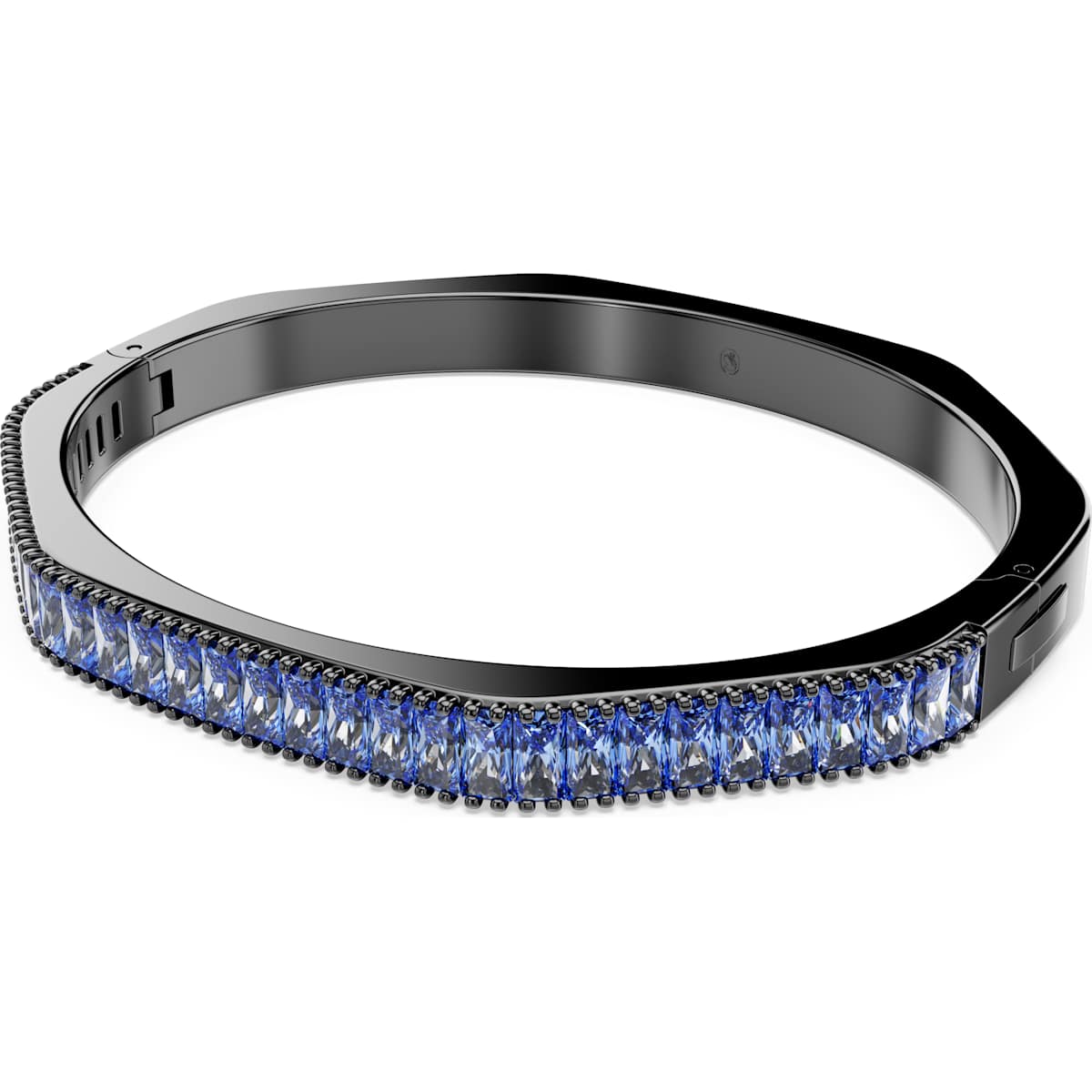Matrix bangle Baguette cut, Blue, Ruthenium plated - Image 2