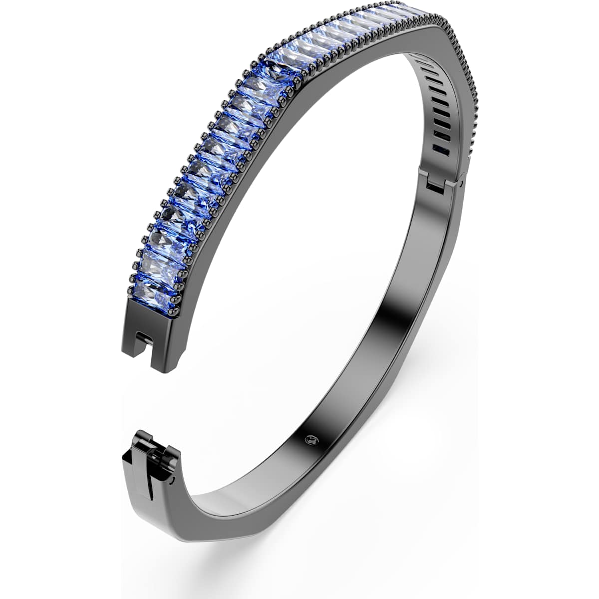 Matrix bangle Baguette cut, Blue, Ruthenium plated - Image 3