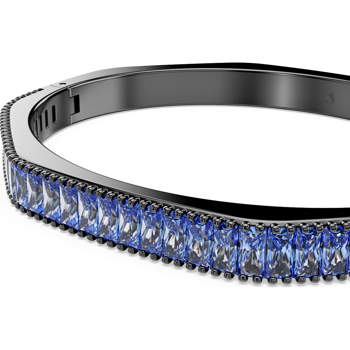 Matrix bangle Baguette cut, Blue, Ruthenium plated - Image 4