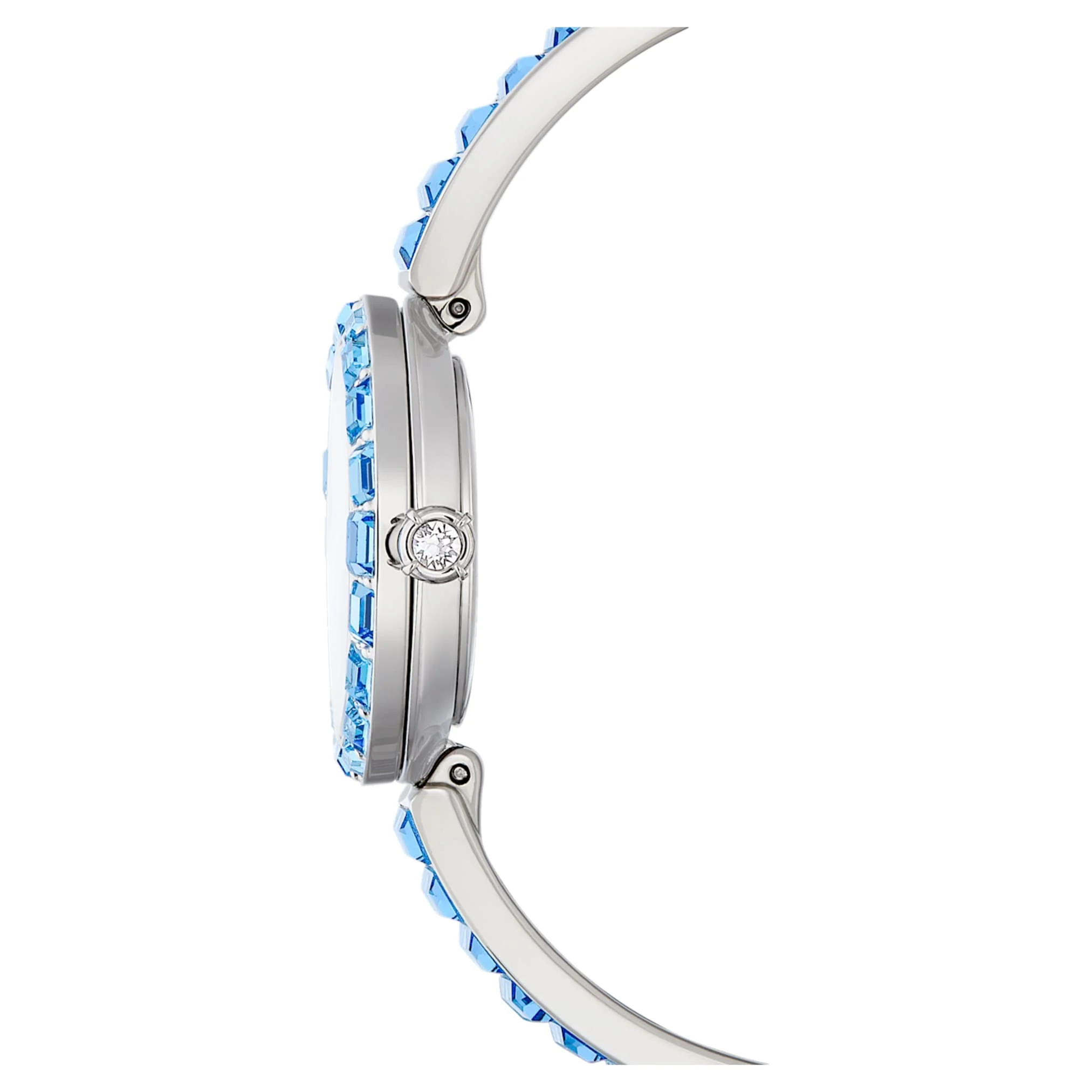 Matrix bangle watch Swiss Made, Crystal bracelet, Blue, Stainless steel - Image 5