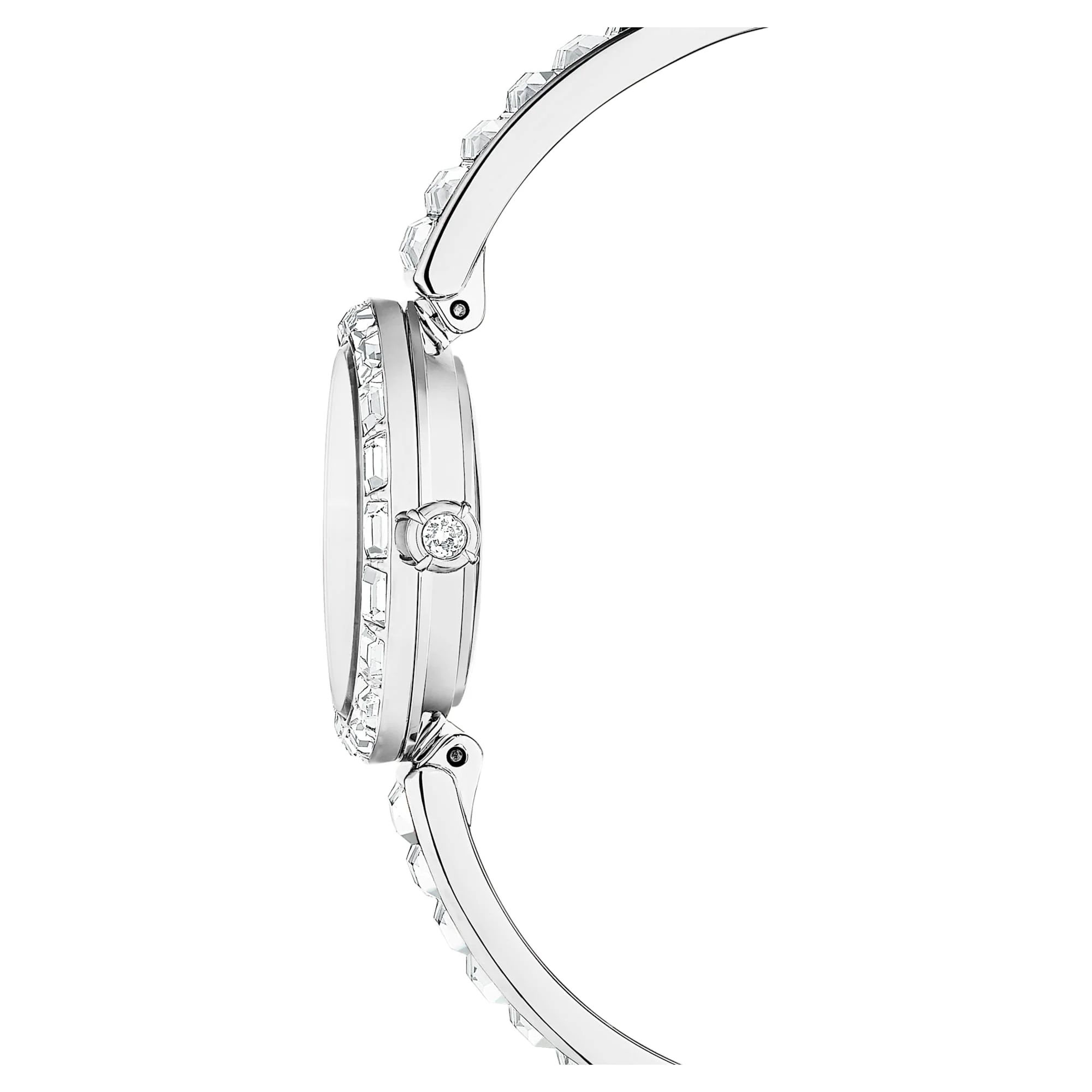 Matrix Bangle watch Swiss Made, Crystal bracelet, Silver tone, Stainless Steel - Image 5