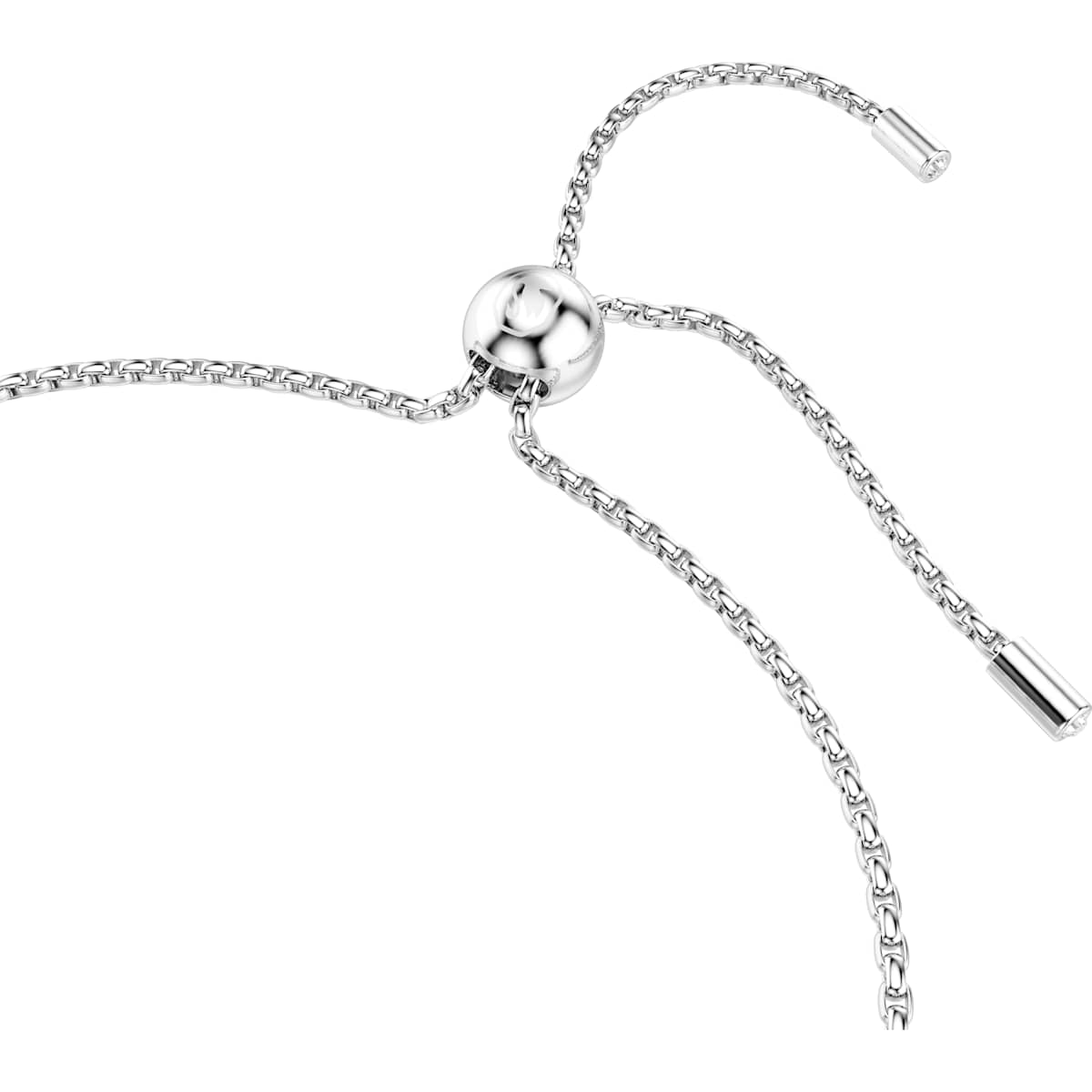 Matrix bracelet Gradient of round cuts, White, Rhodium plated - Image 3