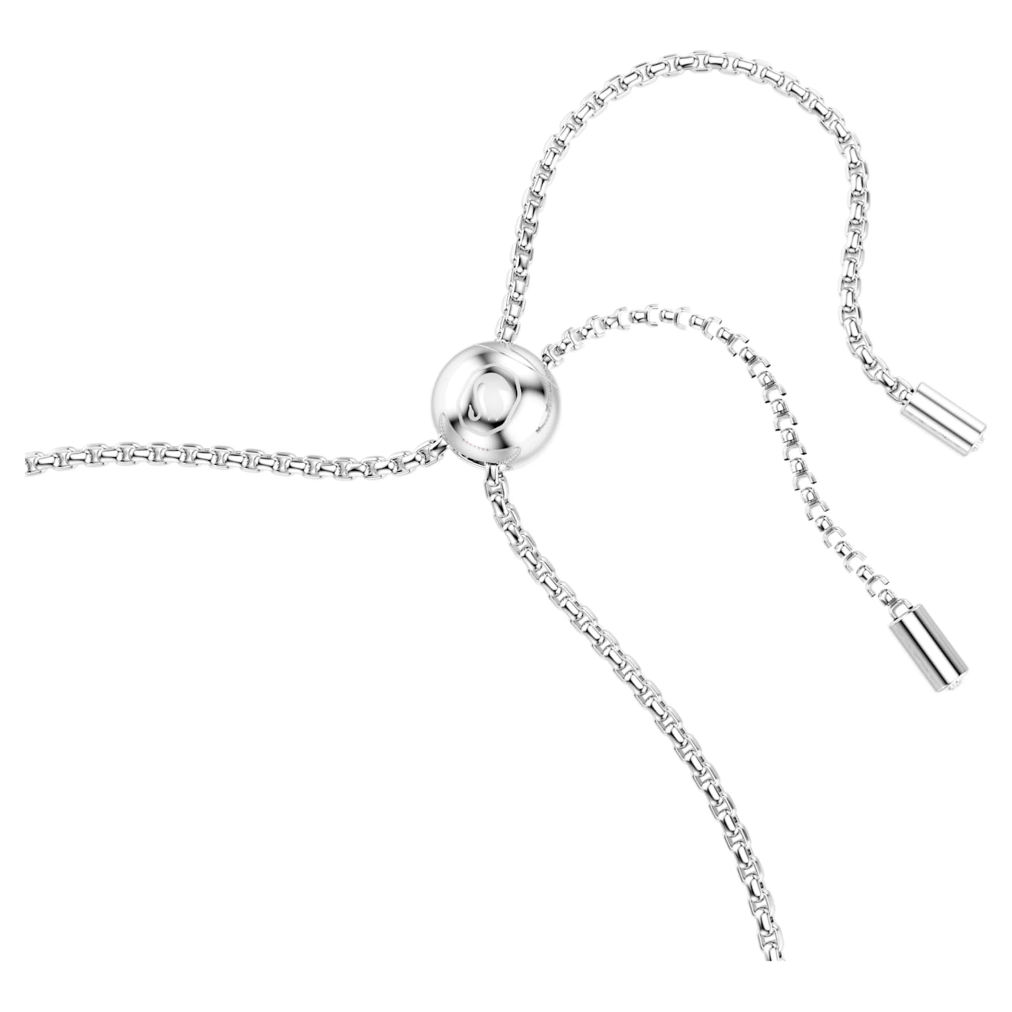 Matrix bracelet Round cut, Pink, Rhodium plated - Image 3