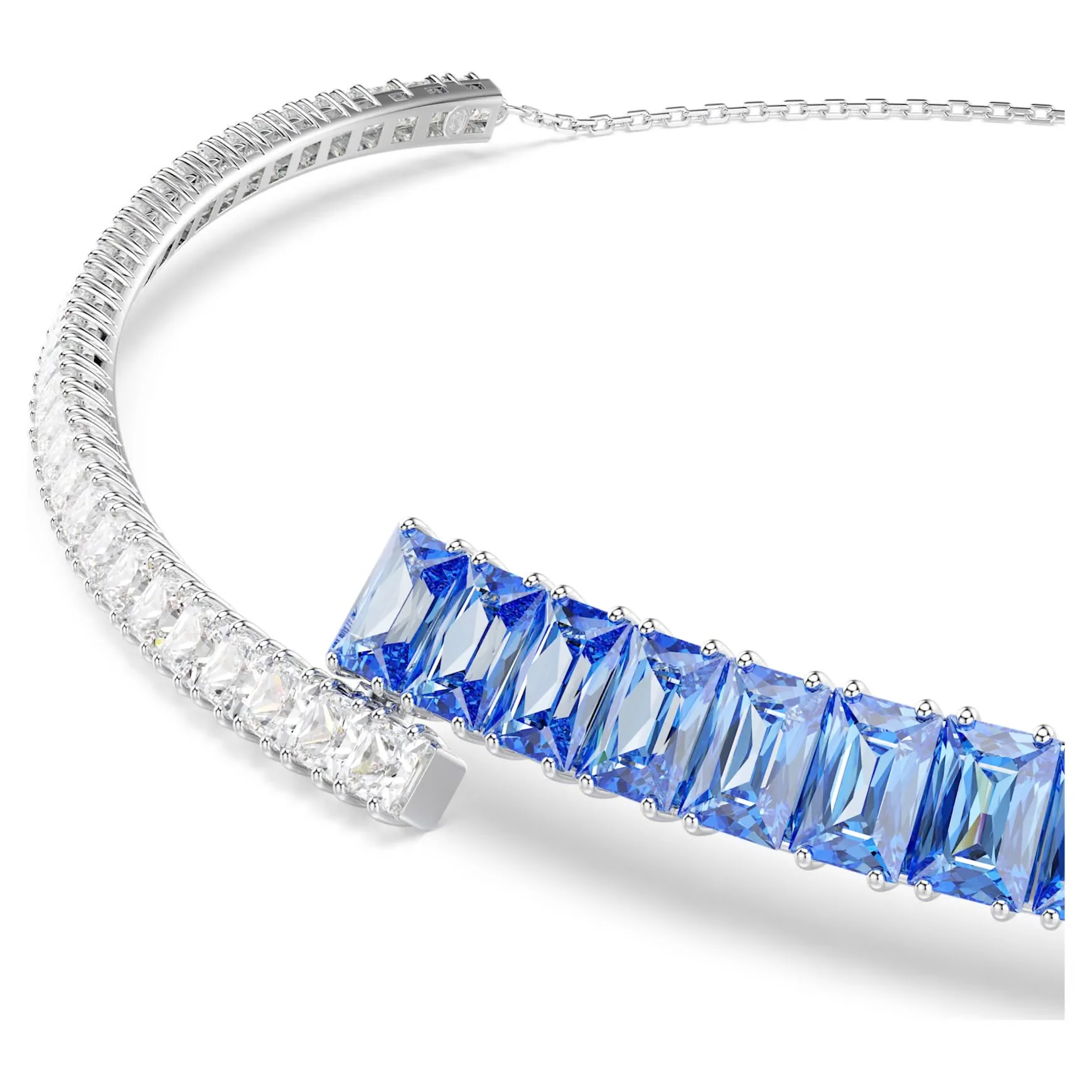 Matrix choker
Mixed cuts, Blue, Rhodium plated - Image 4
