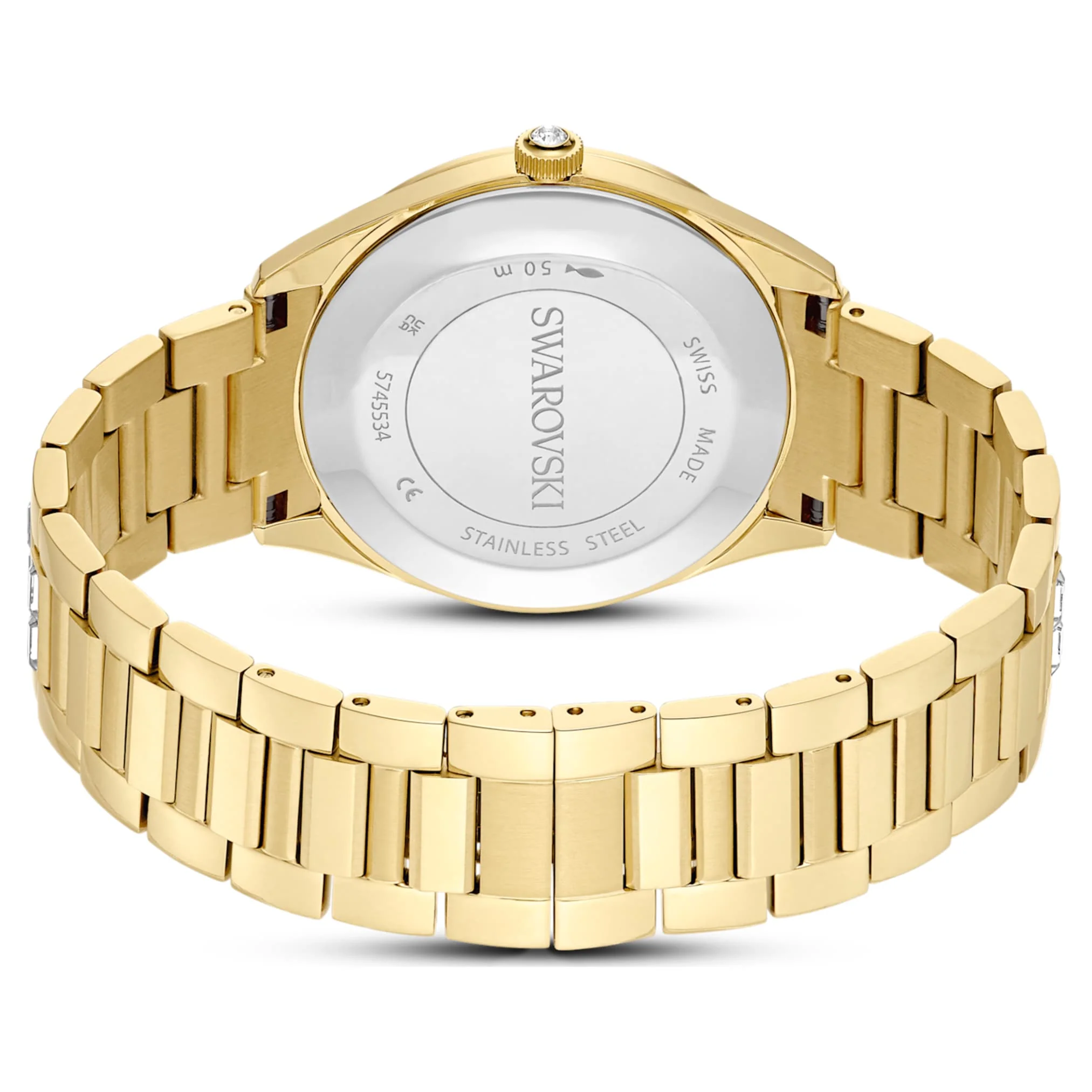 Matrix date watch Swiss Made, Metal bracelet, Gold tone, Gold-tone finish - Image 3